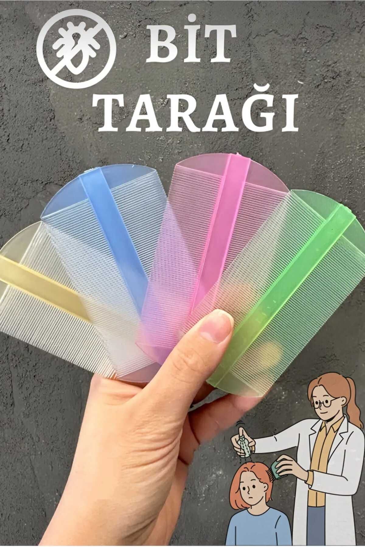 lawrenceshop 2 Adet İnsan Bit Tarağı En İnce Aralıklı Bit Tarak Sağlam Plastik Bit Pire Tarağı Karışık Renklerde