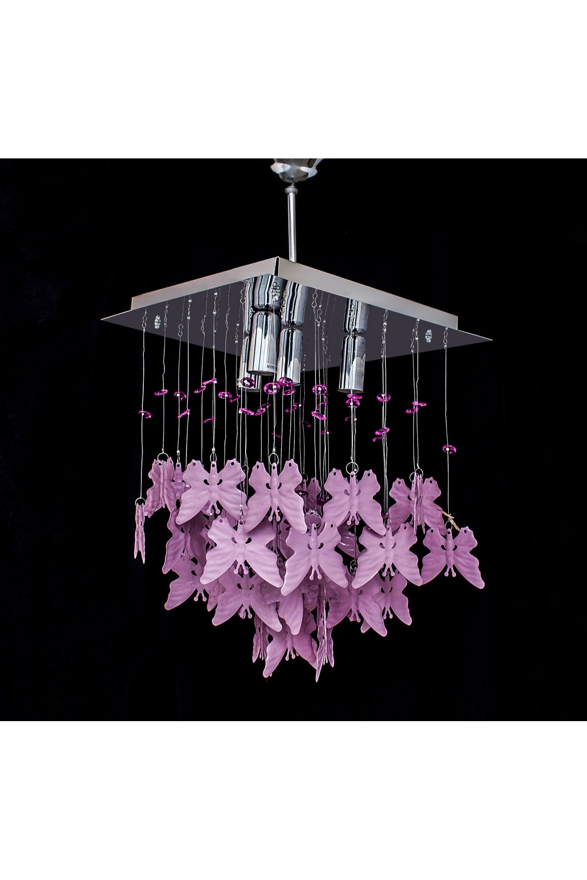 Pelbi Life Kelebek Avize Pembe 30 x 30 cm