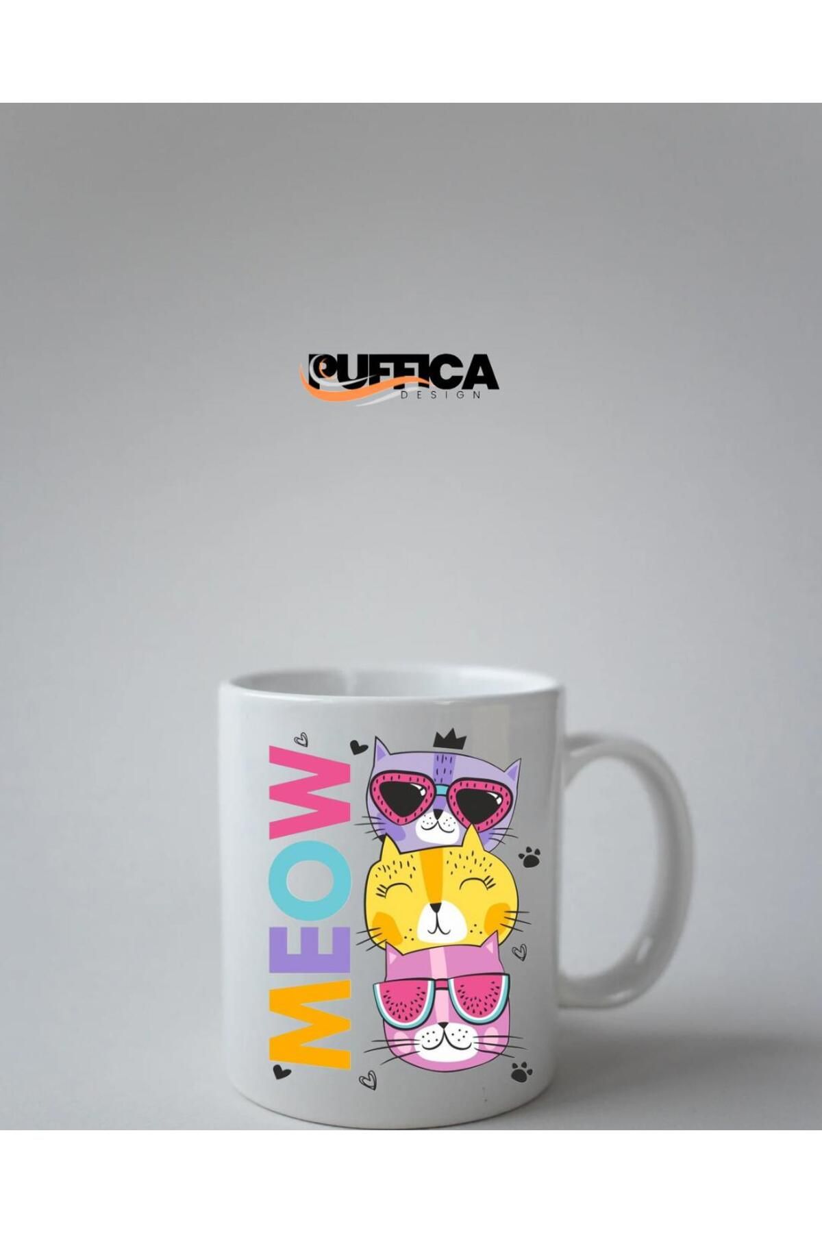 Puficca Tasarım Meow Baskılı Kupa Bardak
