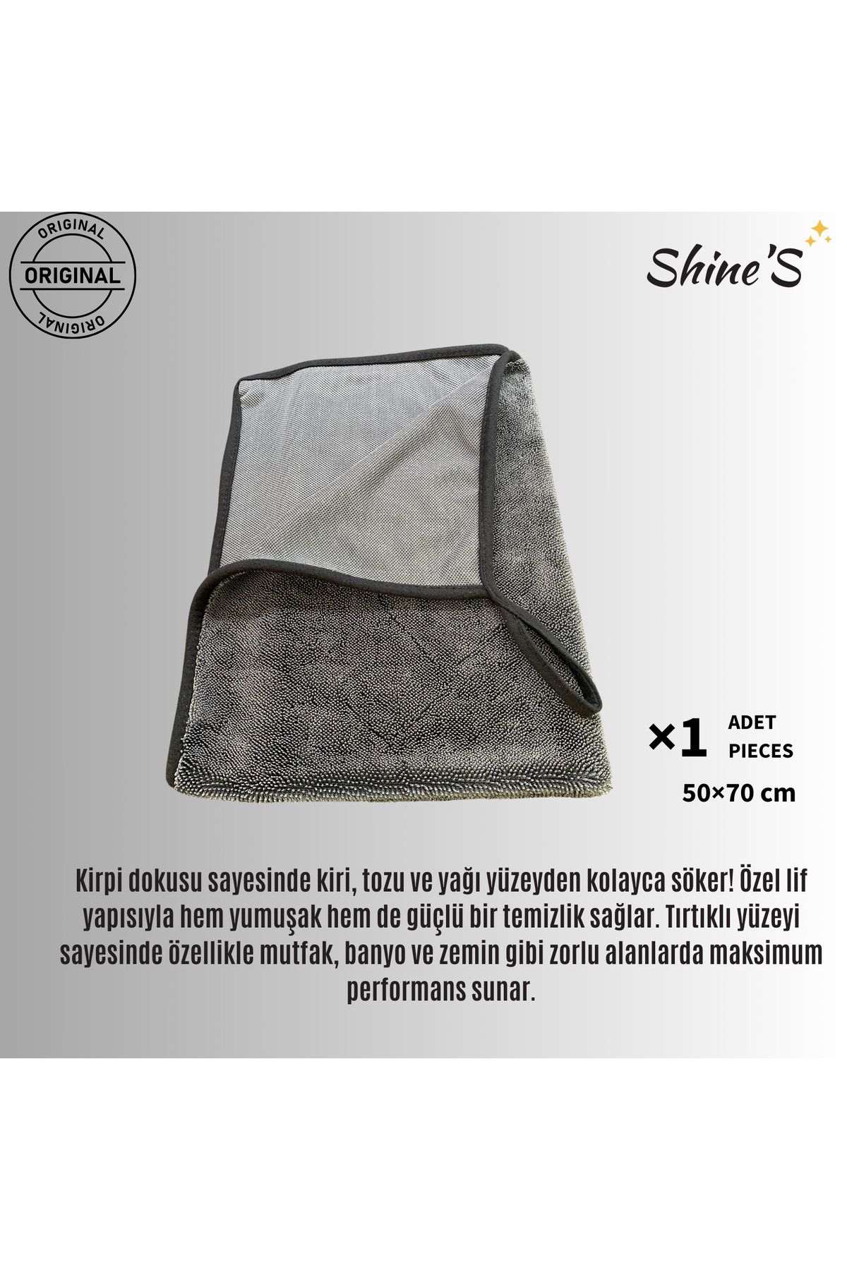 Shines Fabrika Satış Mağazası Shine'S Oto bez, Kirpi Bez. Yer bezi, Yüzey bezi, Parlatma bezi 50x70CM