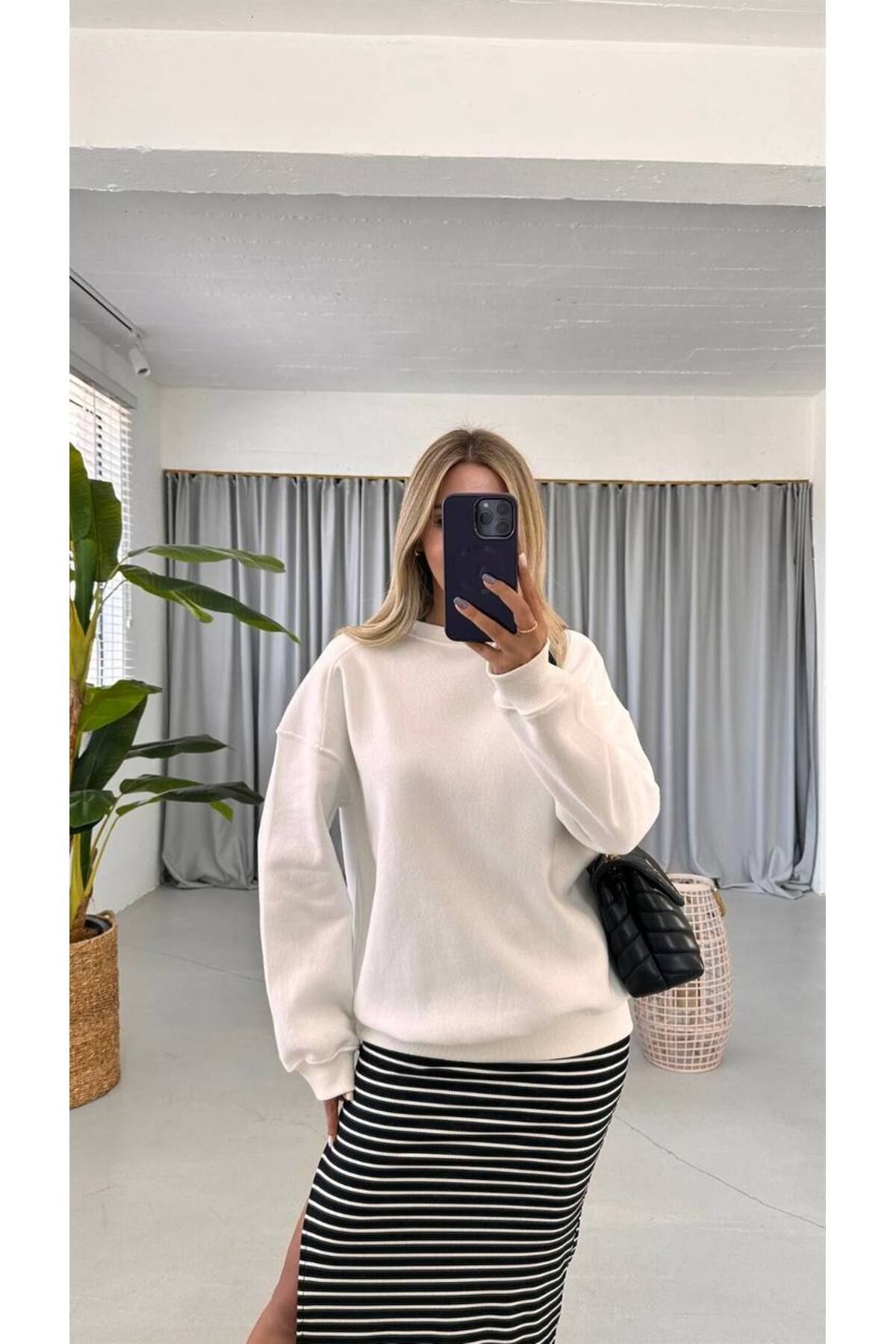 Chamakh İki İplik Yumoş Sweatshirt