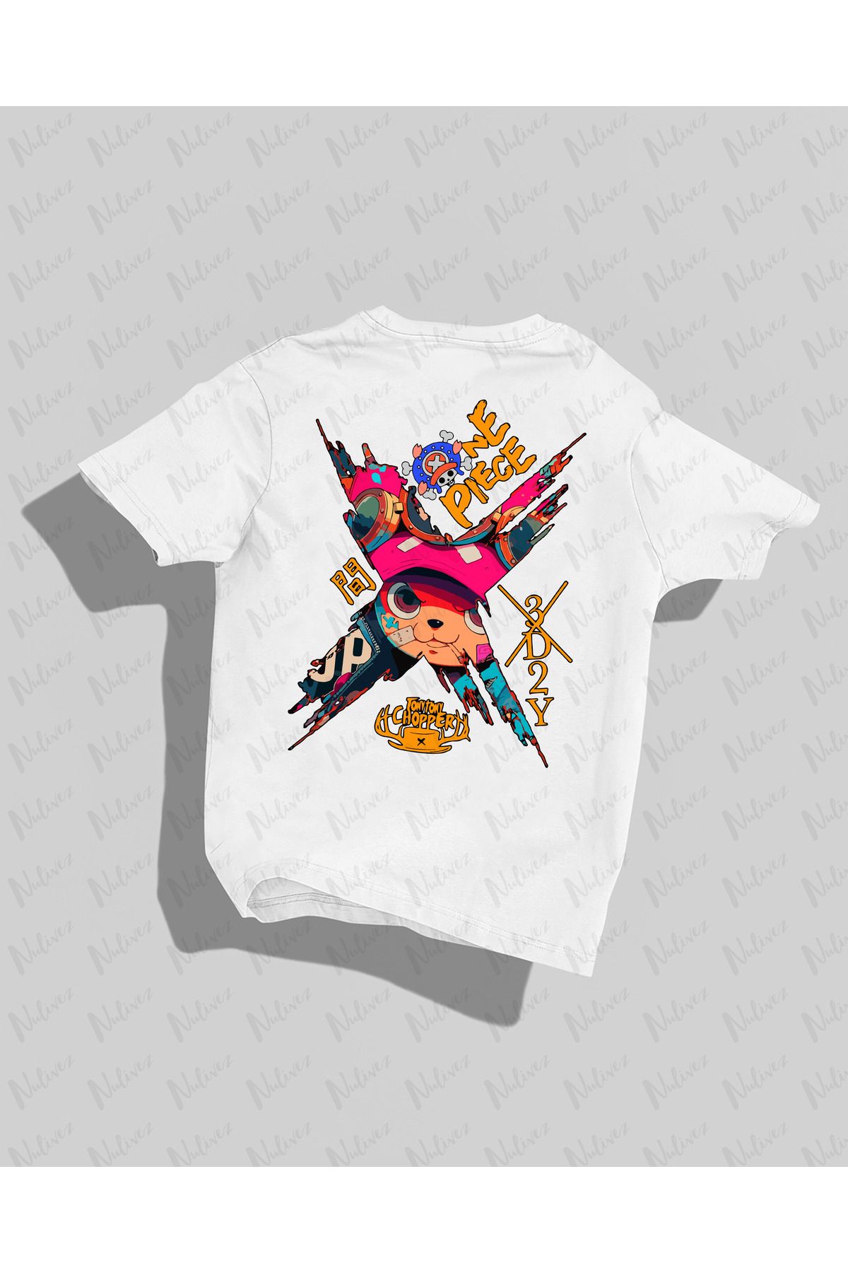 Nulivez One Piece Tasarımı Sırt Baskılı Yüksek Kalite Kompakt Unisex Oversize T-Shirt