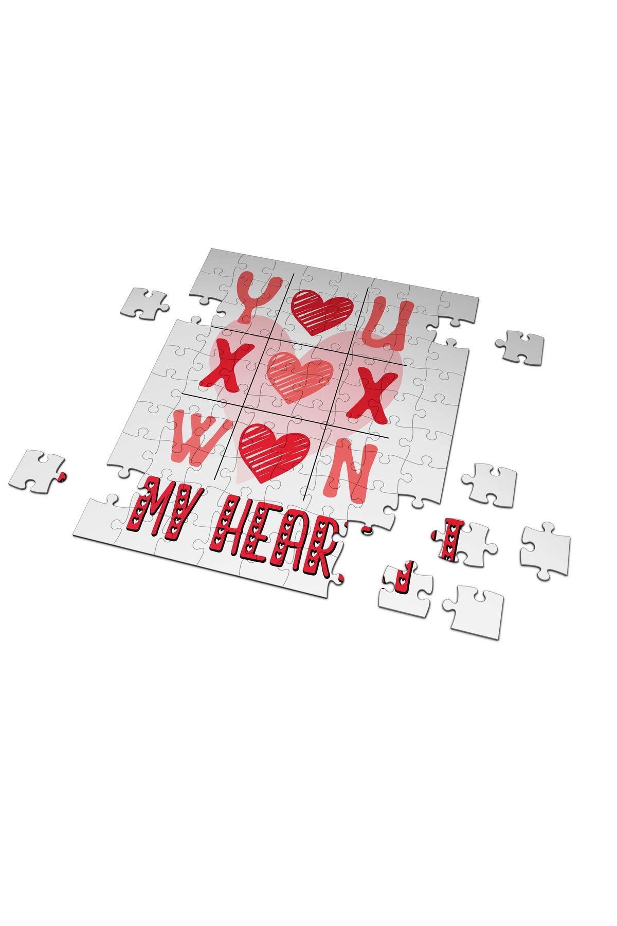 E-Hediyeci You Won My Heart Romantik Temalı 99 Parça Puzzle Yapboz - 02