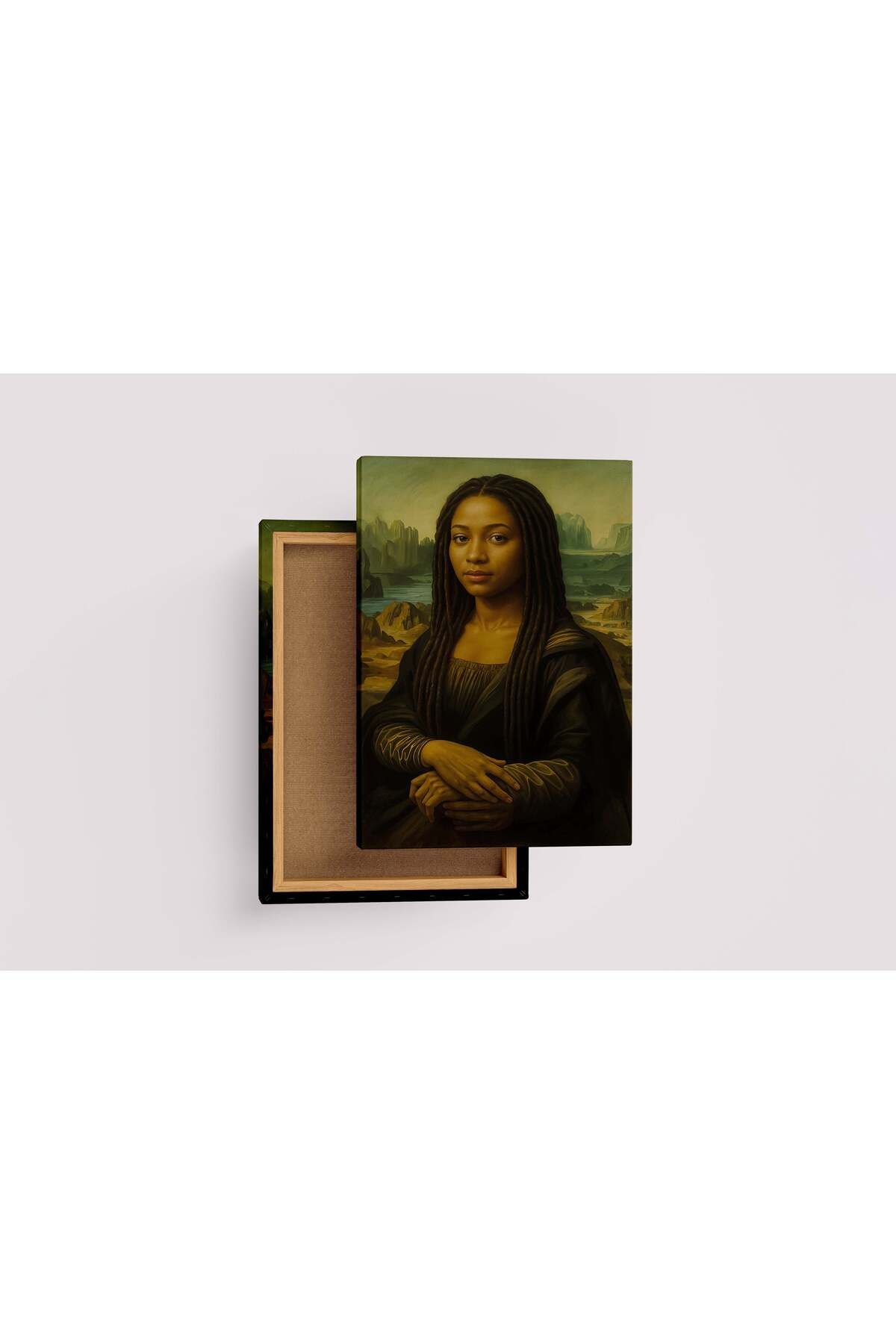 Wallivo ai creation, latina mona lisa, ai art, art, kanvas tablo