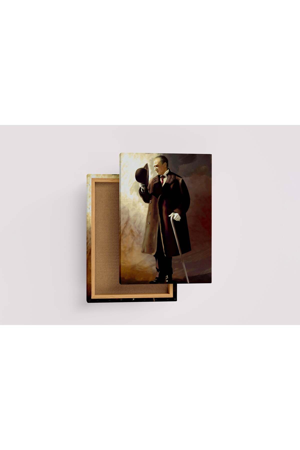 Wallivo Atatürk taking off his hat, art, kanvas tablo
