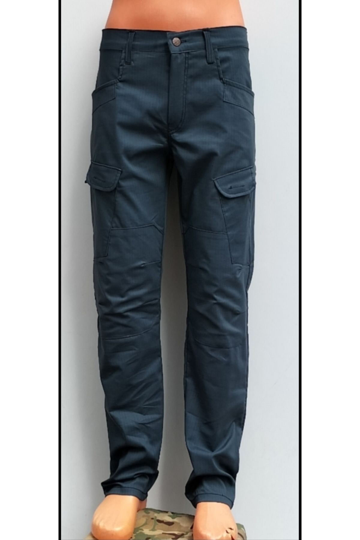 BeyzDenim Mavi likrali Taktikal pantolon ıbüyük beden KARGO