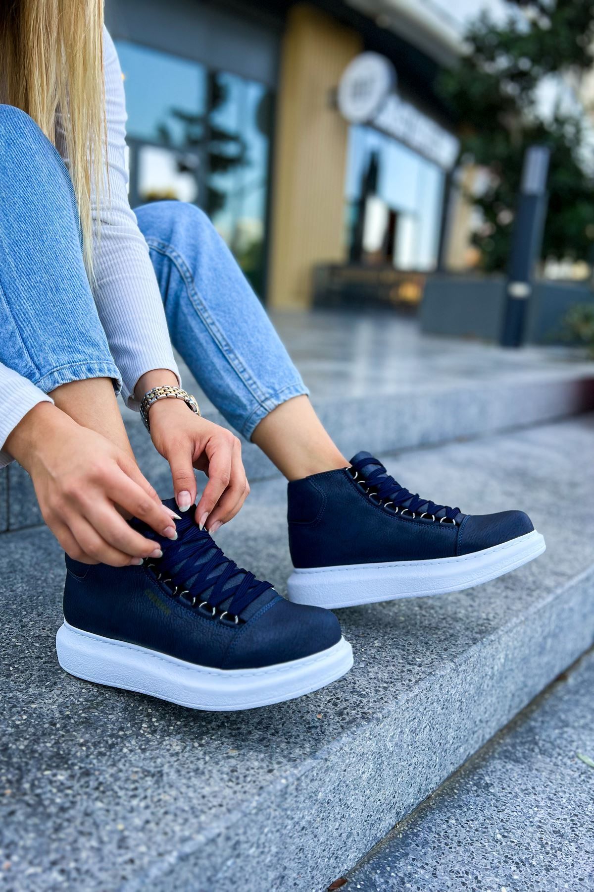 onlinebutik CH258 CBT Roma Kadın Bot LACIVERT
