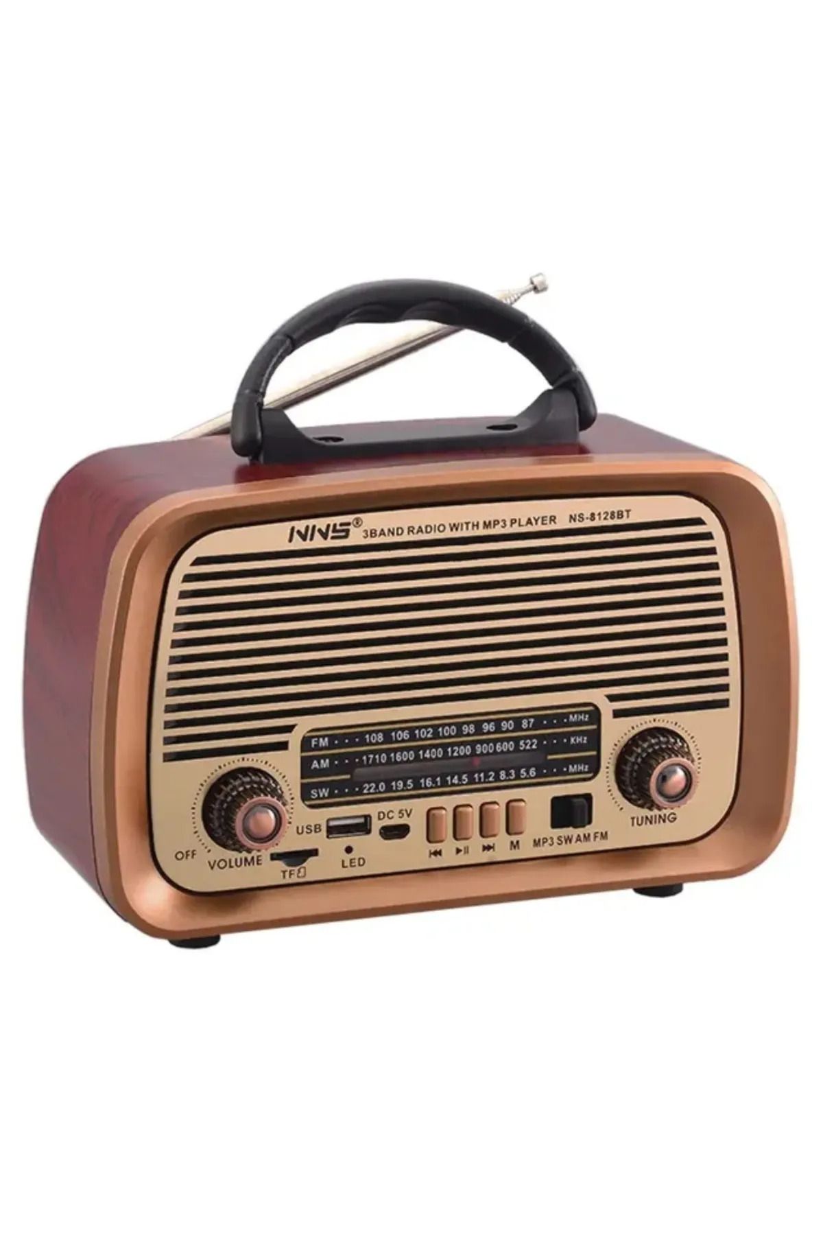melif accesories Vintage Tarz Retro Radyo | Melif NS-01 Taşınabilir AM/FM Radyo