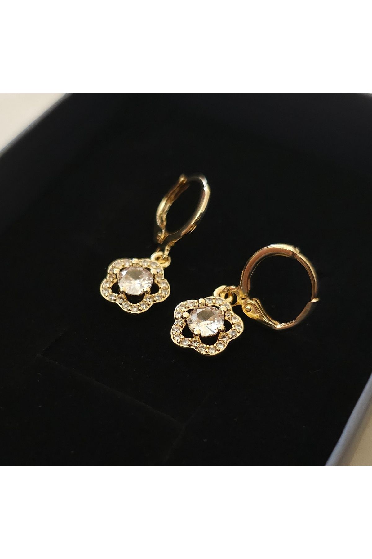 Lune Takı Steel Lune Çelik – Solstice Gold Küpe