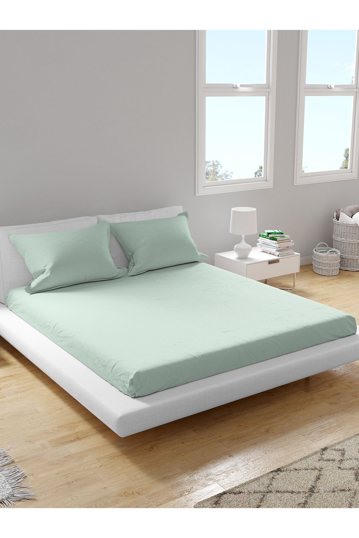 femmhome Premium %100 Pamuk Akfil Lastikli Çarşaf Takımı Tek/Çift/Battal (90/100/120/160/180) Flat Colors M-Z