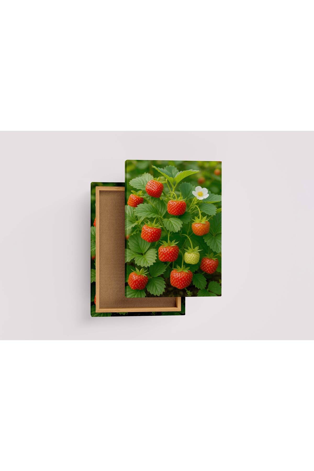 Wallivo ai creation, square strawberries, ai art, art, kanvas tablo