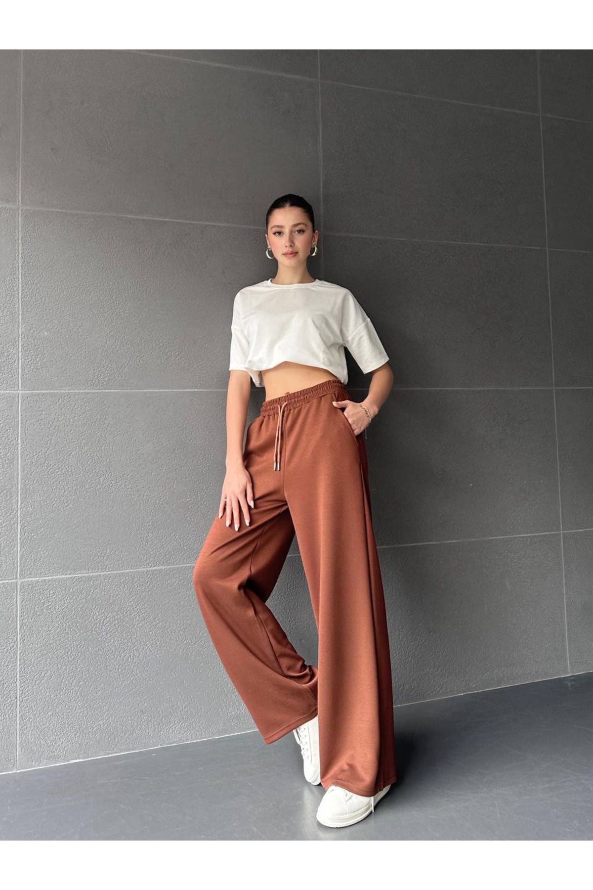 HR Collection Modal Palazzo Kadın Pantolon