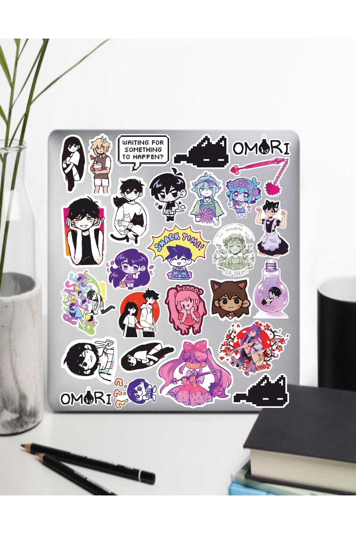 hediyenebak Omori Sticker Seti | Laptop Ajanda Pc Tablet Telefon Defter Etiket Bullet Journal
