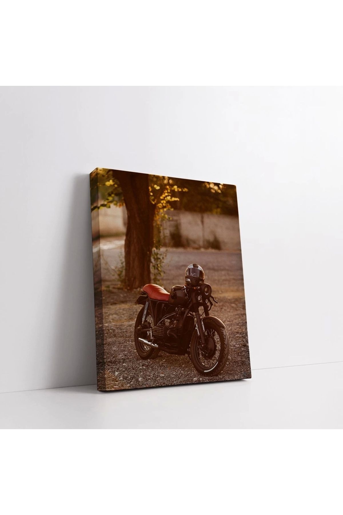 VOGLOO Vintage Motosiklet Dikey Kanvas Tablo