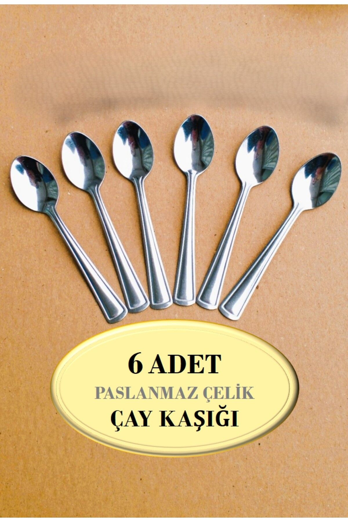 HZL HOME 6'lı Paslanmaz Metal Çay Kaşığı