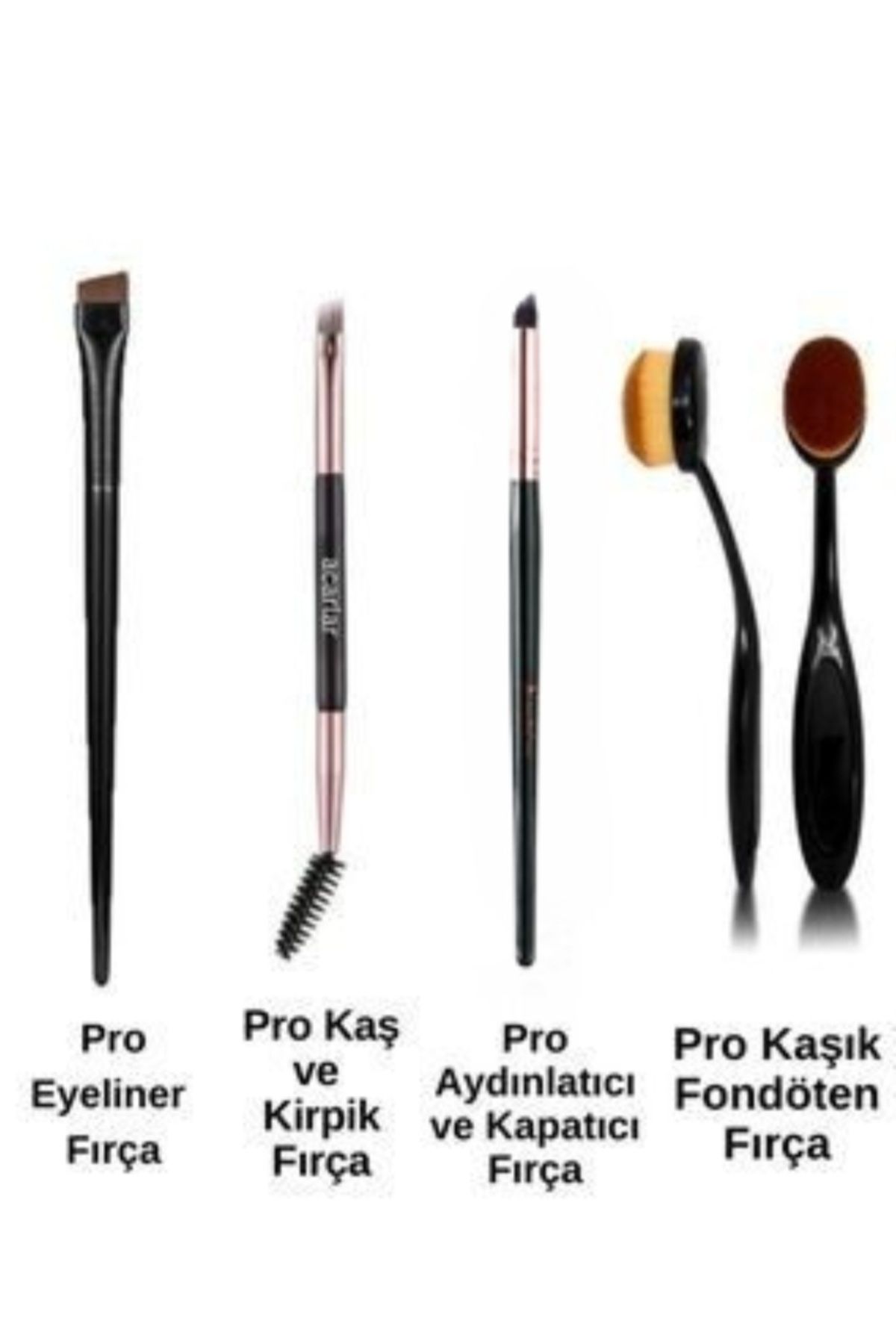 Sibelon Pro Tamamlayıcı Makyaj Fırça Seti 4'lü