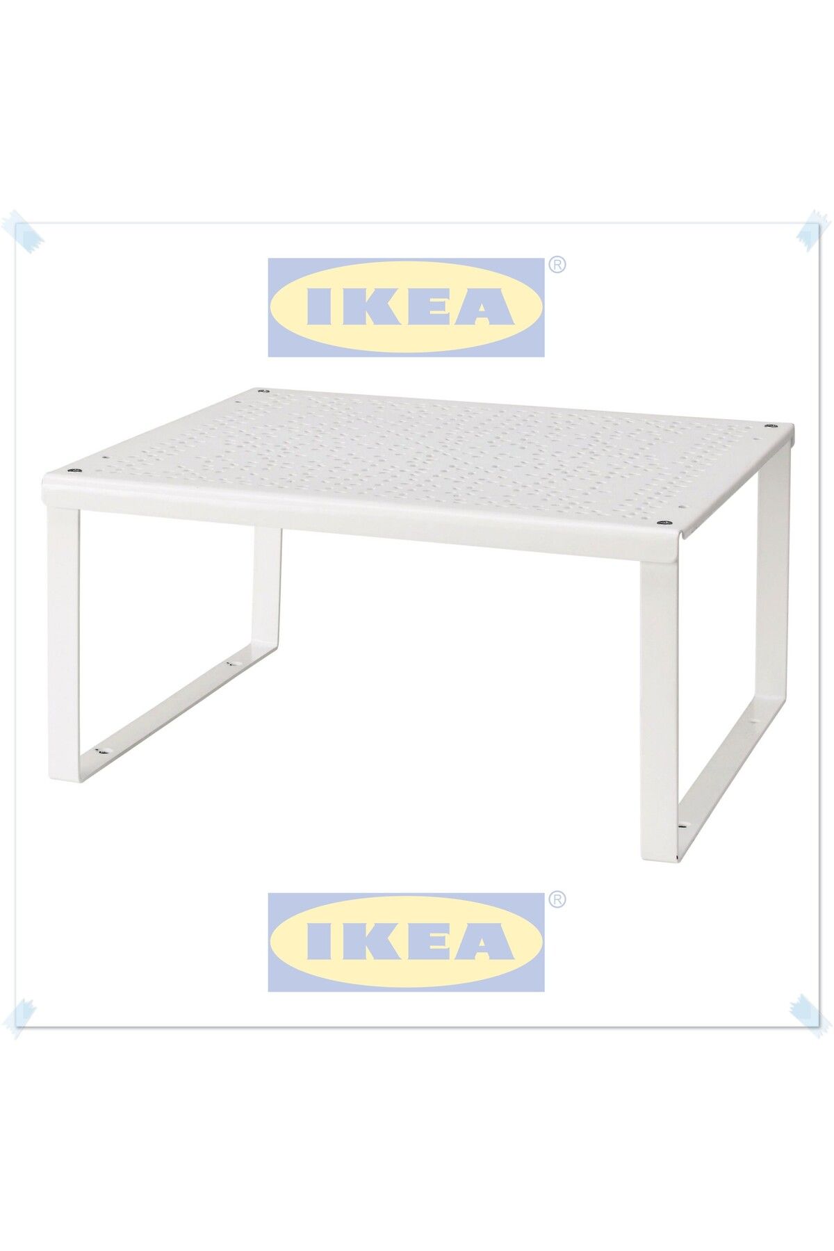 IKEA Variera Beyaz Çelik Dolap İçi Düzenleyici, 32x28x16 cm