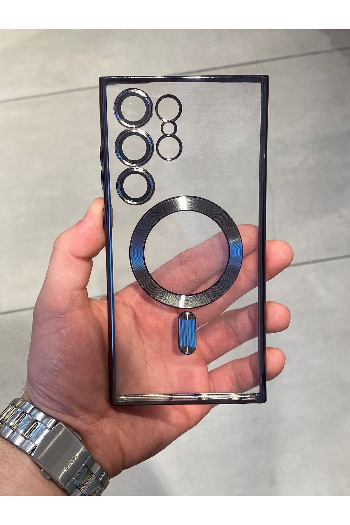 Mee.co Samsung Galaxy S24 Ultra Uyumlu Kamera Korumalı Magsafe Şarj Özellikli Silikon Kılıf