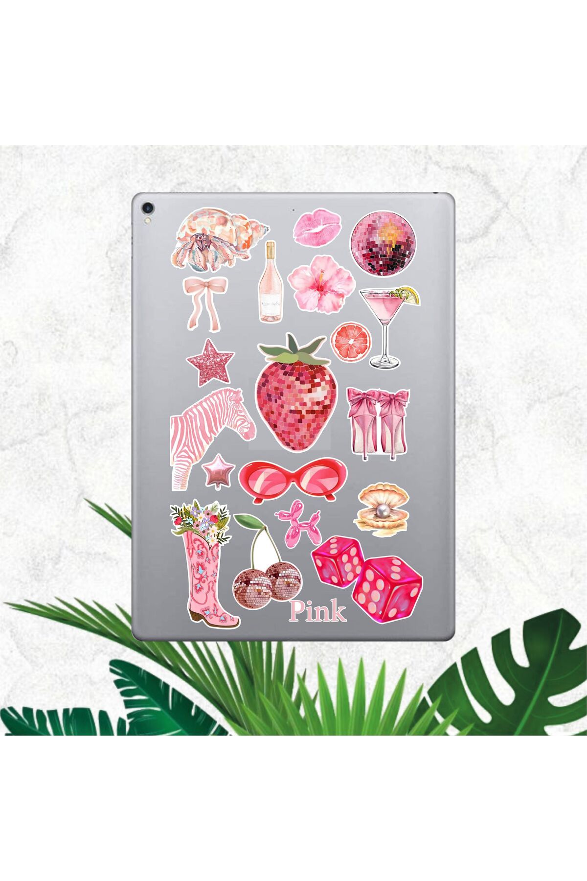 hediyenebak Pink VSCO Sticker Seti | Laptop Ajanda Pc Tablet Telefon Defter Etiket Bullet Journal