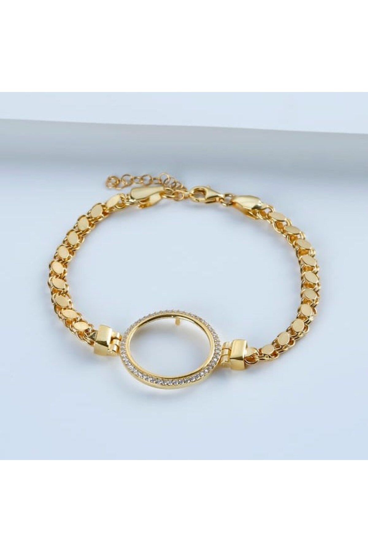 beonejewelry ÇEYREK ALTIN İÇİN PULLU BİLEKLİK | 925 GÜMÜŞ