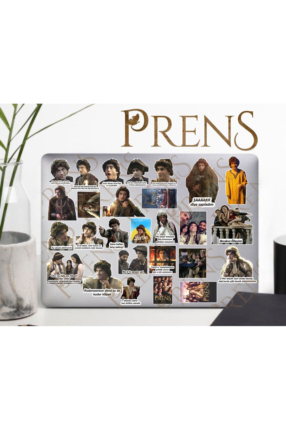 hediyenebak Prens Sticker Seti | Laptop Ajanda Pc Tablet Telefon Defter Etiket Bullet Journal