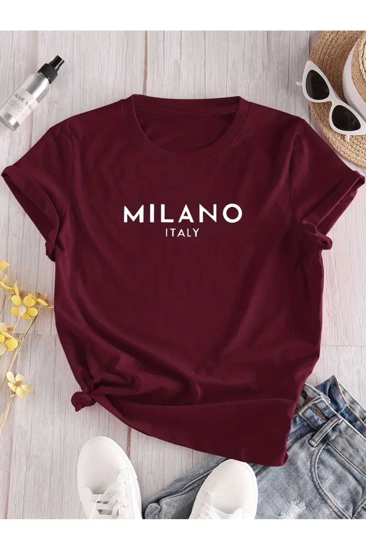 LEIVOR Milano Italy Baskılı Kadın T-shirt