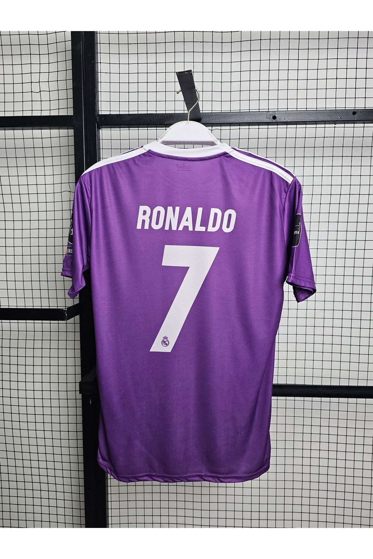 Lion Spor 2017 Mor Renk Cardiff Kısa Kol R'eal M'adrid Ronaldo Forma / Ronaldo 2017 Jersey