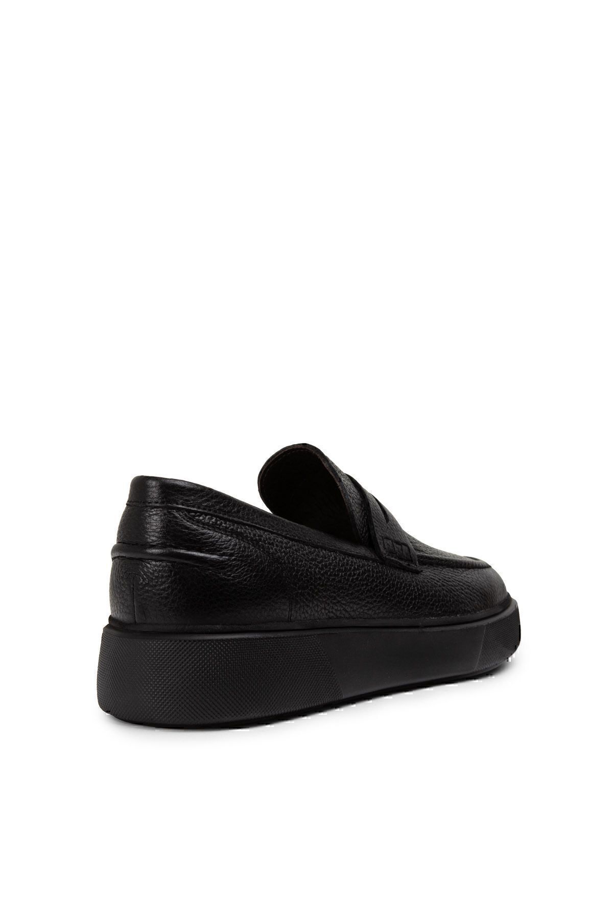 Deery-Pantofi negri din piele naturală pentru bărbați 6