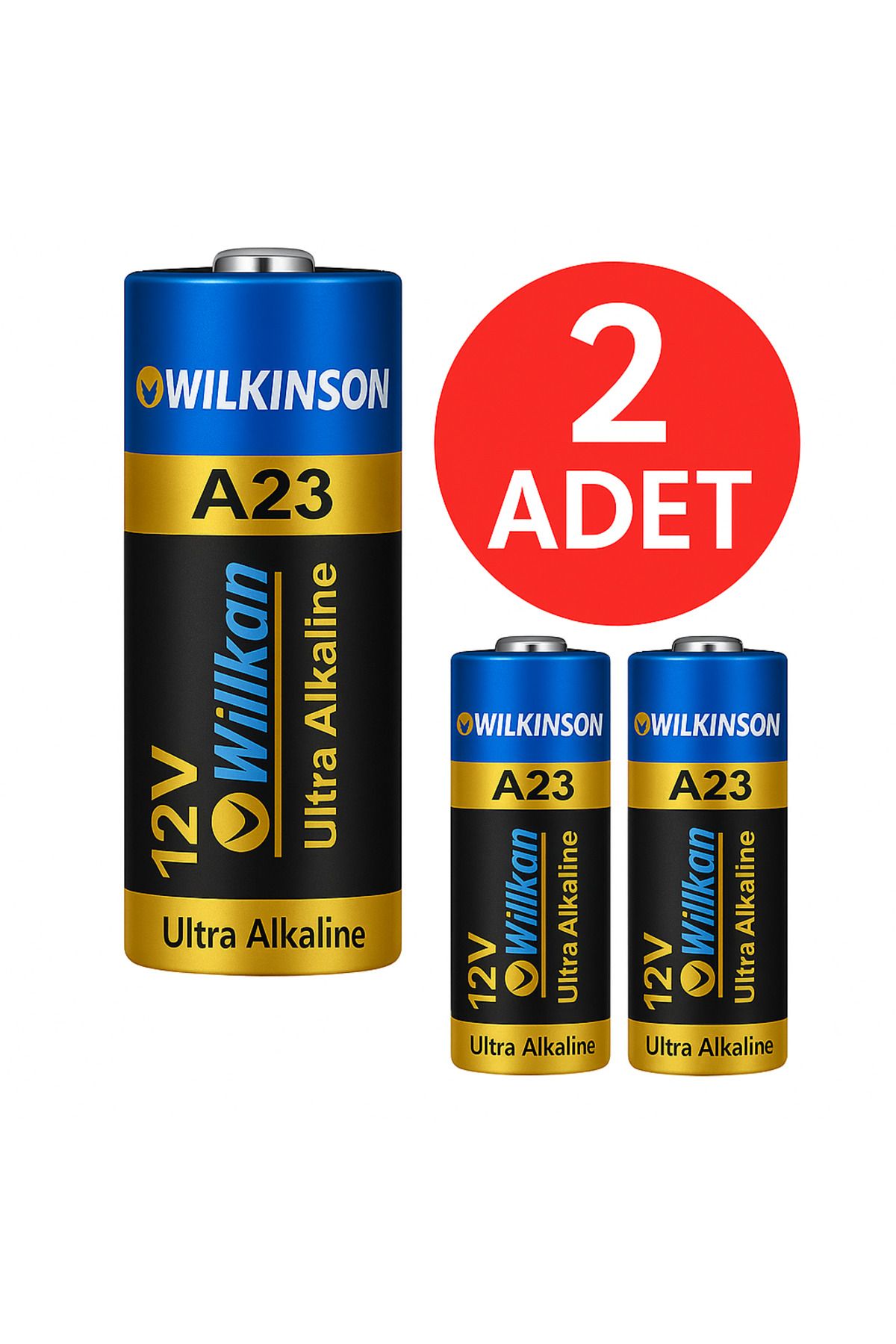 ANI OFİS KIRTASİYE A K 2 Adet 23A 12V Alkalin Pil Uzaktan Kumanda, Alarm Ve Oyuncaklar Gibi Cihazlar İçin Yüksek Performans