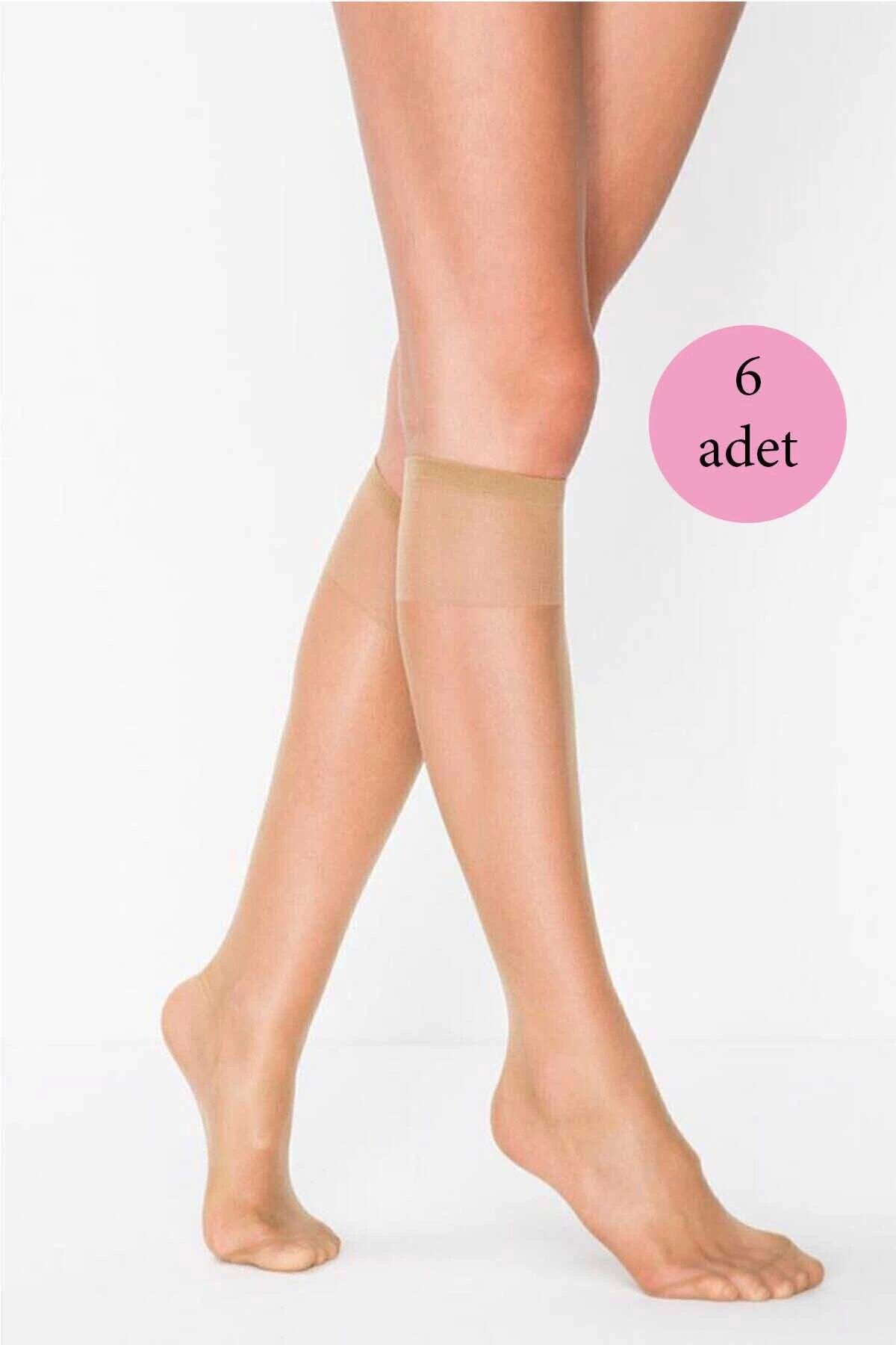 GiyimCity 6 Adet Süper Ince 15 den Mat Pantolon Çorabı Bronz