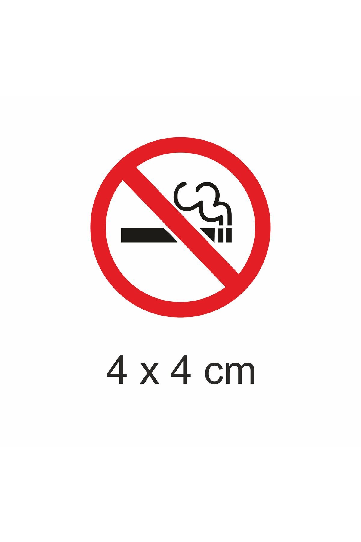 hediyenebak Sigara İçilmez Yuvarlak Sticker 4x4 cm 50 Adet