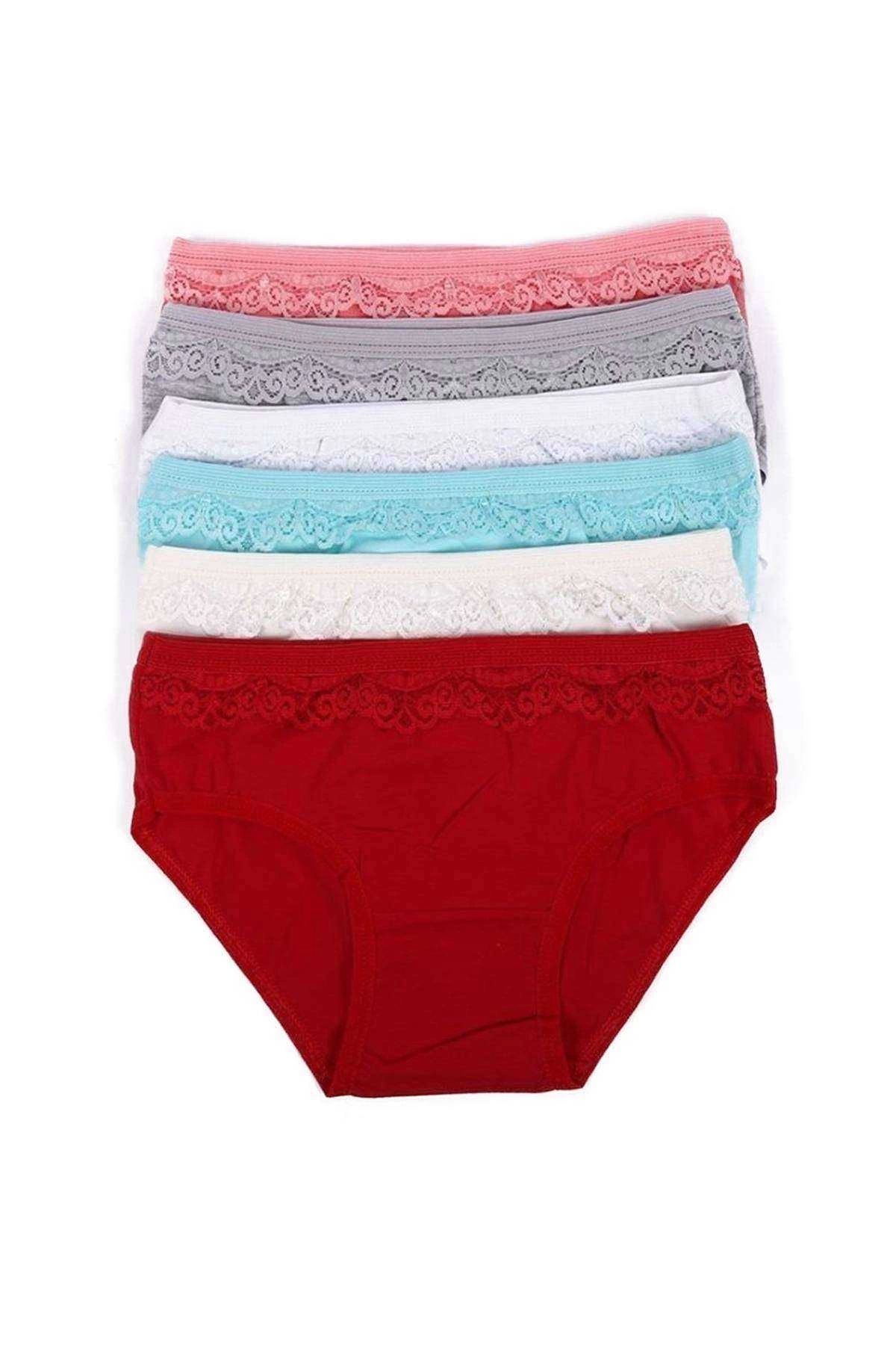 GiyimCity 6 adet Kız Çocuk Dantelli Kız Bikini 408