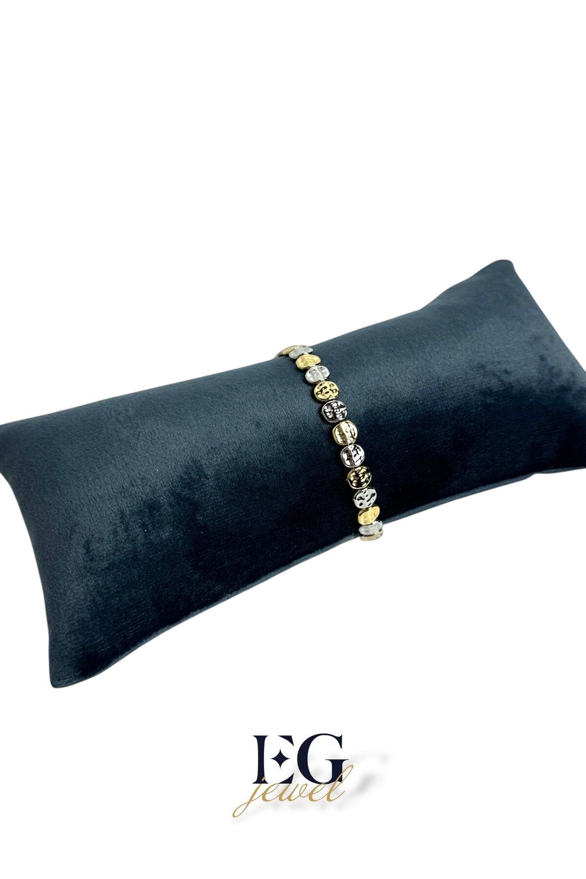EG Jewels Atelier Işıltılı Gold Silver Antique Bileklik