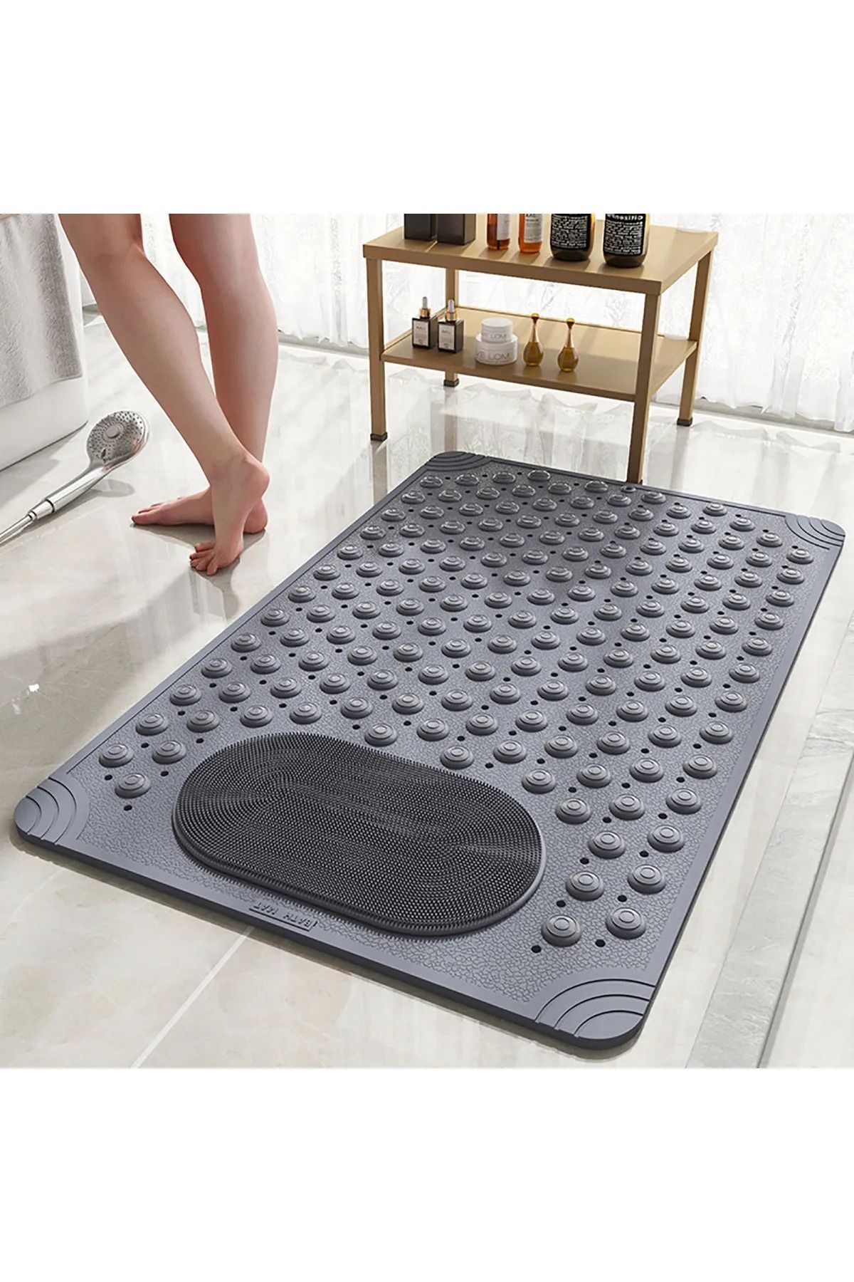 MAİN SHOP Masajlı Vantuzlu Banyo Paspası & Kaydırmaz Zemin Duşakabin Paspası 36x70 Cm M-162