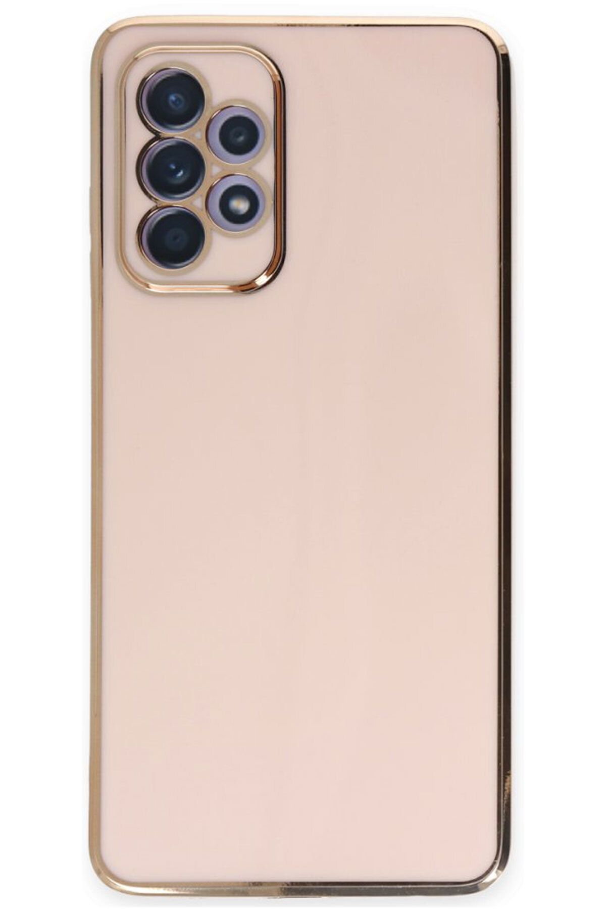 CEPSTOK Samsung Galaxy A52 Kılıf Kenar Detaylı Yumuşak Parlak Silikon