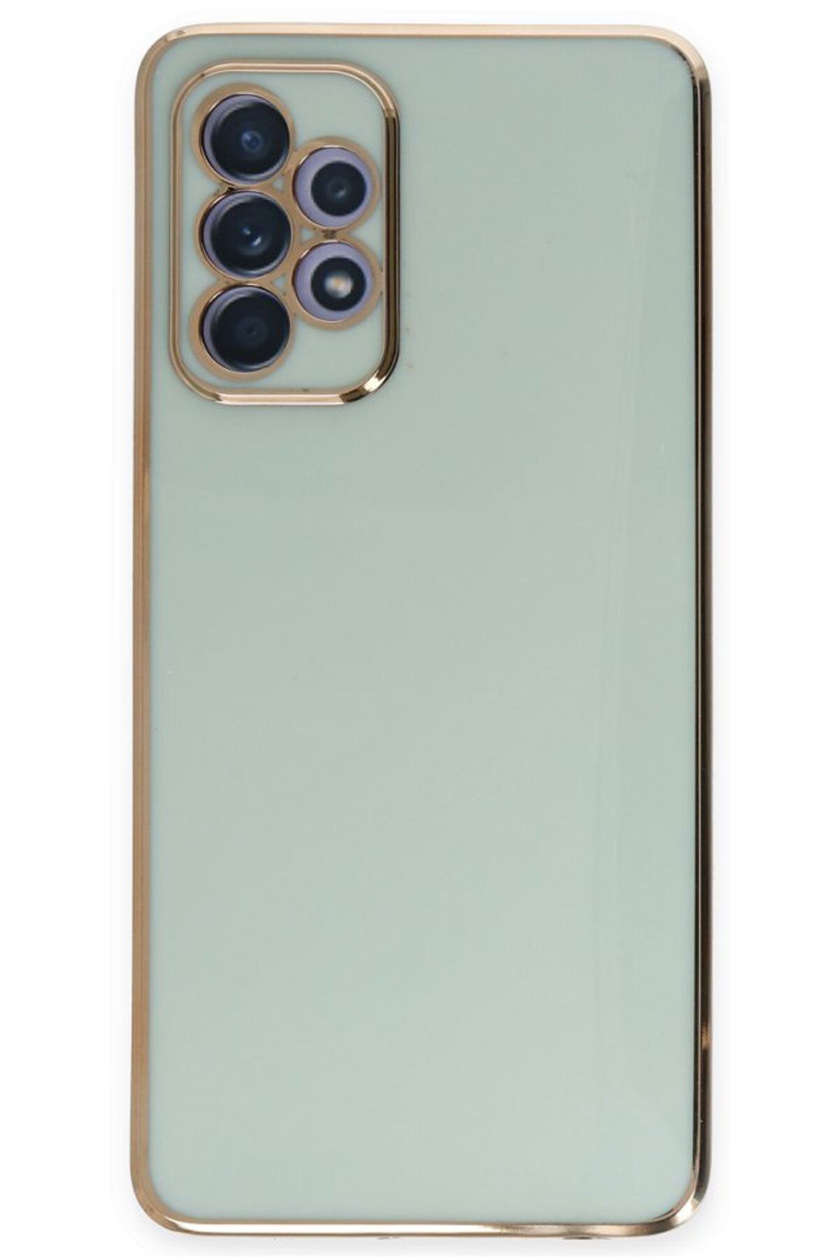 CEPSTOK Samsung Galaxy A72 Kılıf Kenar Detaylı Yumuşak Parlak Silikon