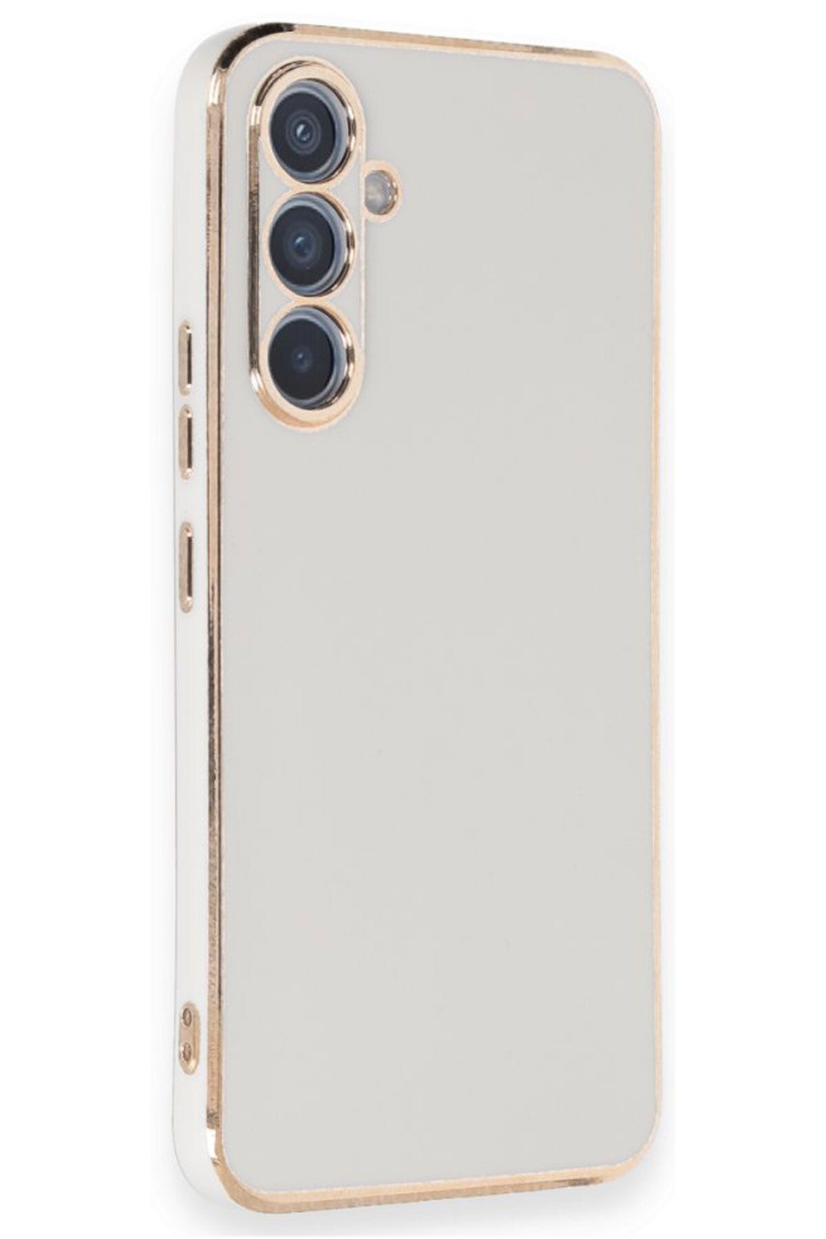 CEPSTOK Samsung Galaxy A54 Kılıf Kenar Detaylı Yumuşak Parlak Silikon