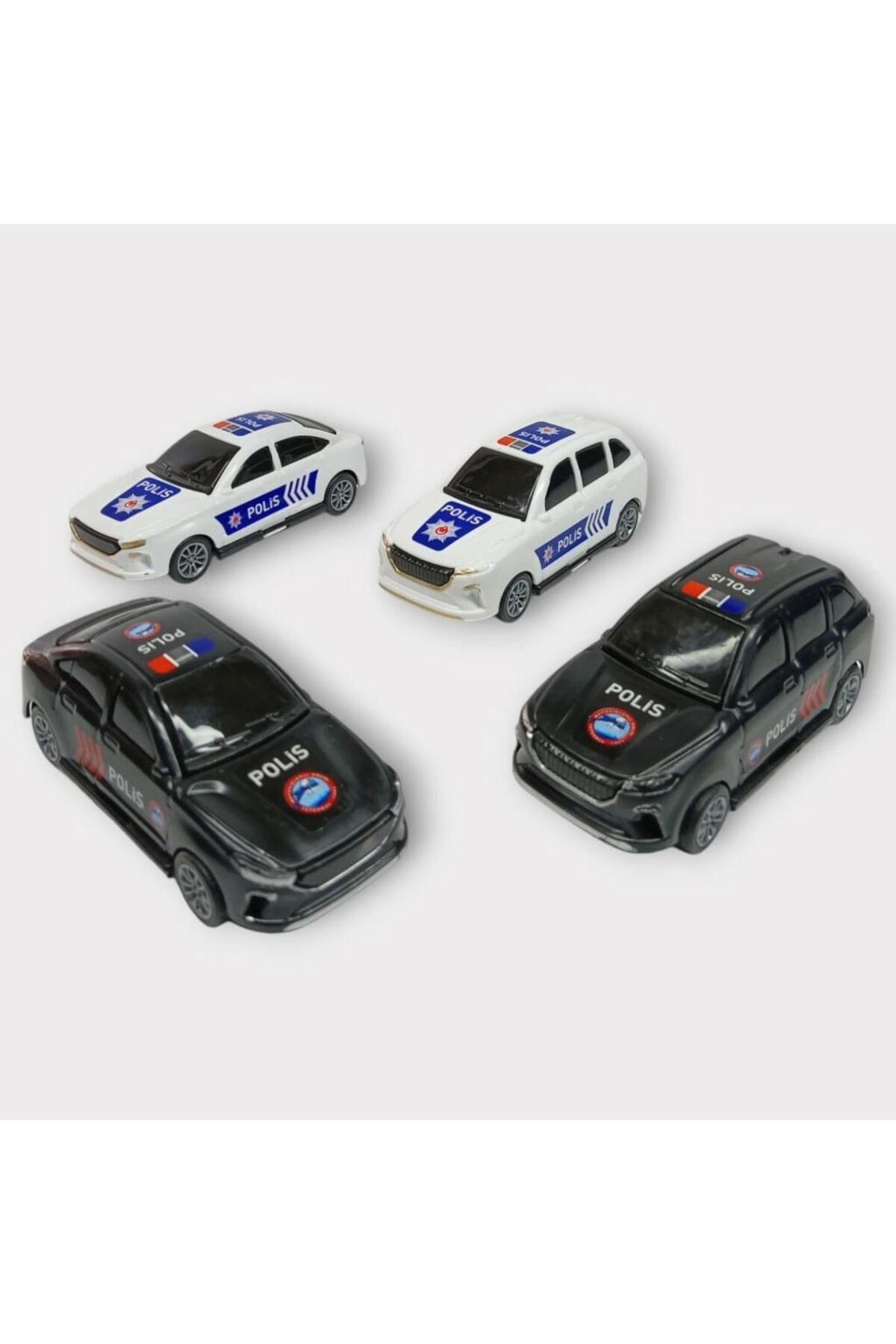 Easy Tedarik Çek Bırak TOGG Polis Arabası 4lü Set