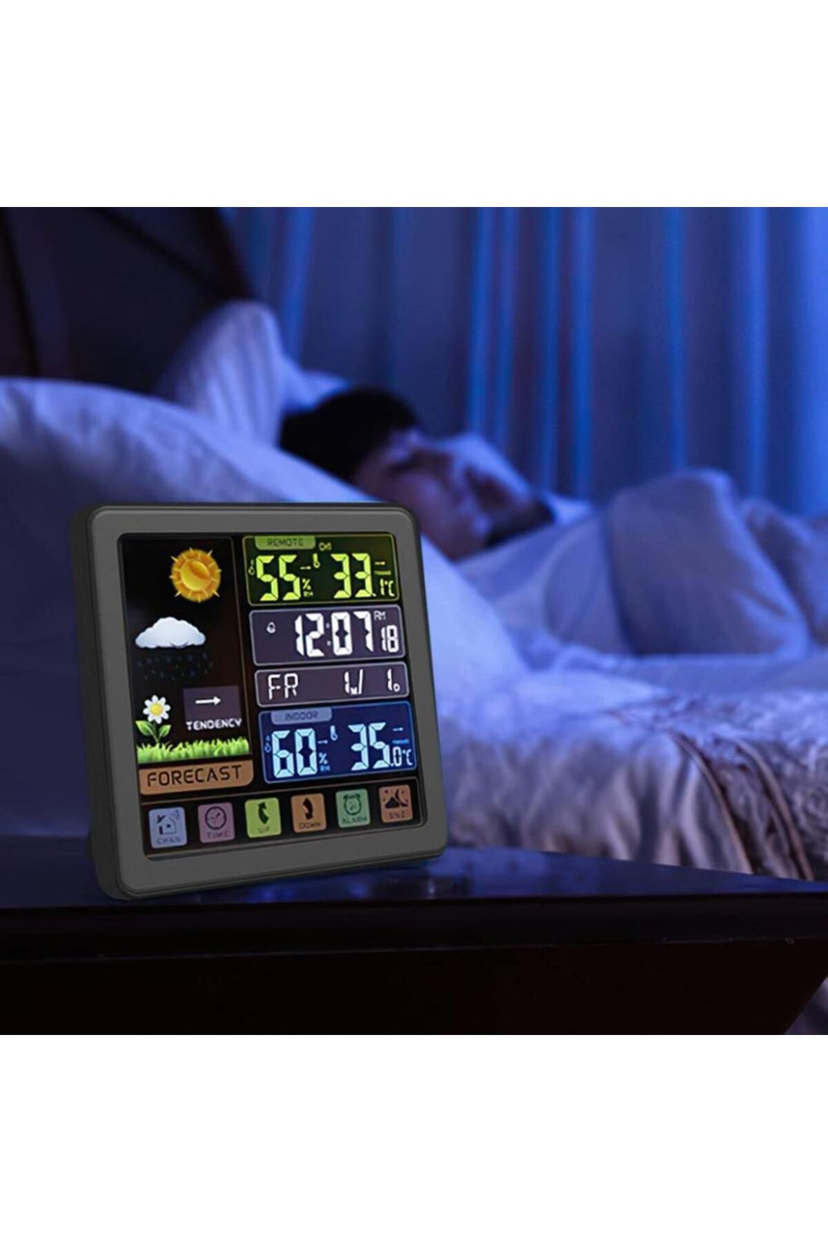 Velixo-Wireless Weather Station With Sensor, Lcd Touch Screen, Temp & Humidity, Forecast, Clock, Alarm 6