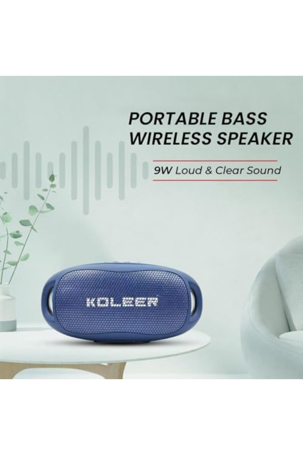 KOLEER-Heatz Zs24 Sound Lite Pro Bluetooth Speaker - 12w Output, Tws, Led Light, Usb, Tf, Aux Compatible 4