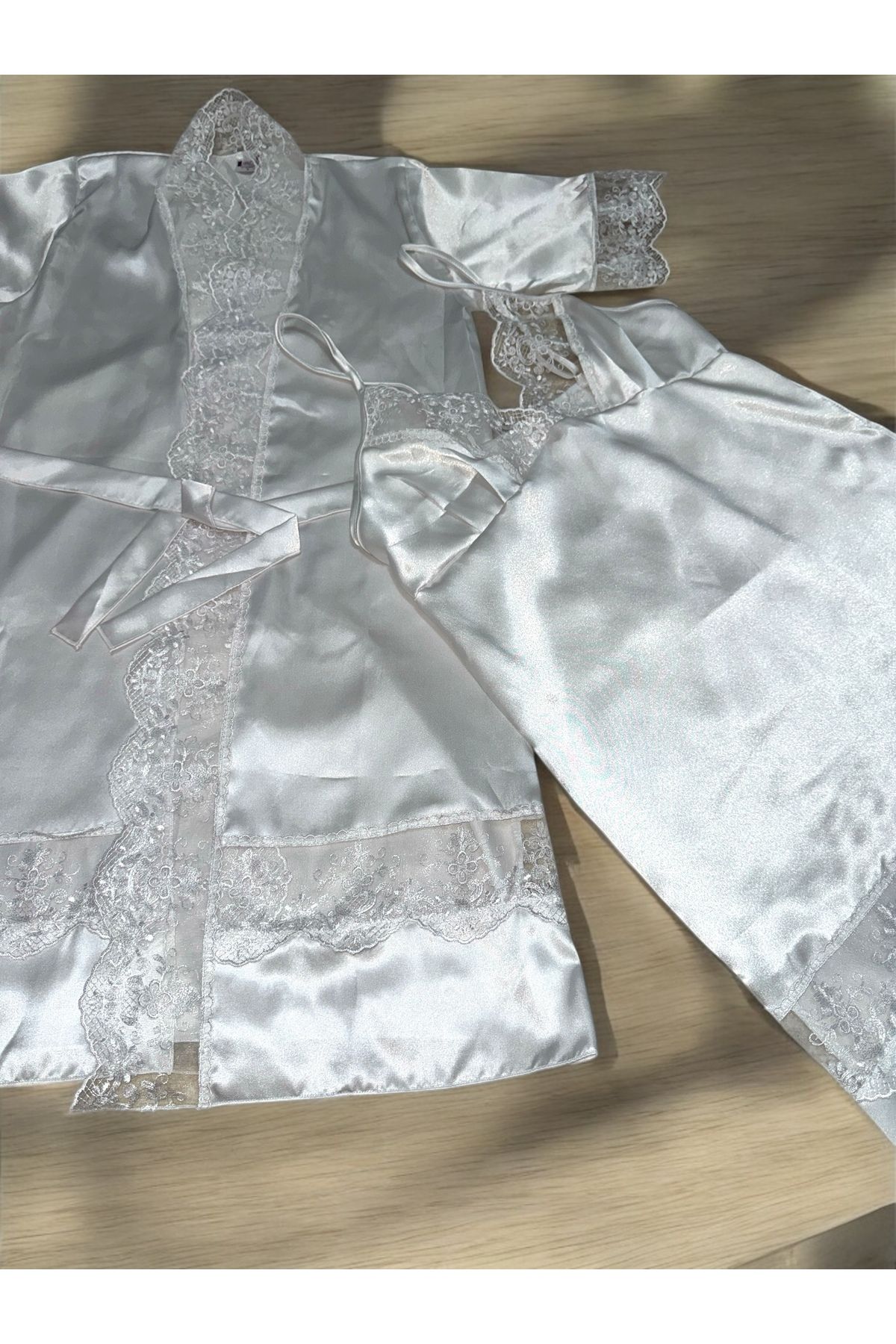 SATTENS-5 Piece Dower Satin Women's Nightgown Dower Set + Box Gift 3