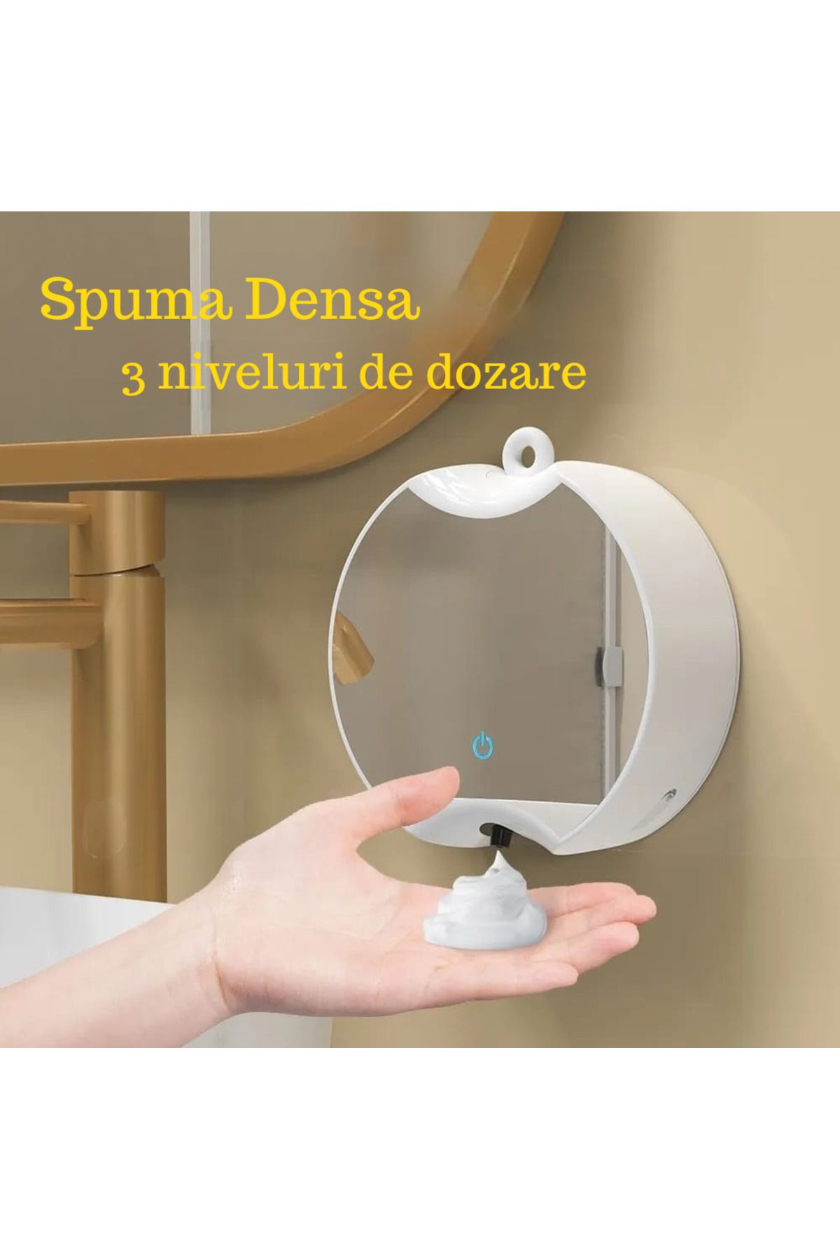 MARYALEX-Dozator Sapun Lichid Cu Spuma, Senzor De Miscare, Prindere De Perete Fara Gauri, Baie, Bucatarie 7