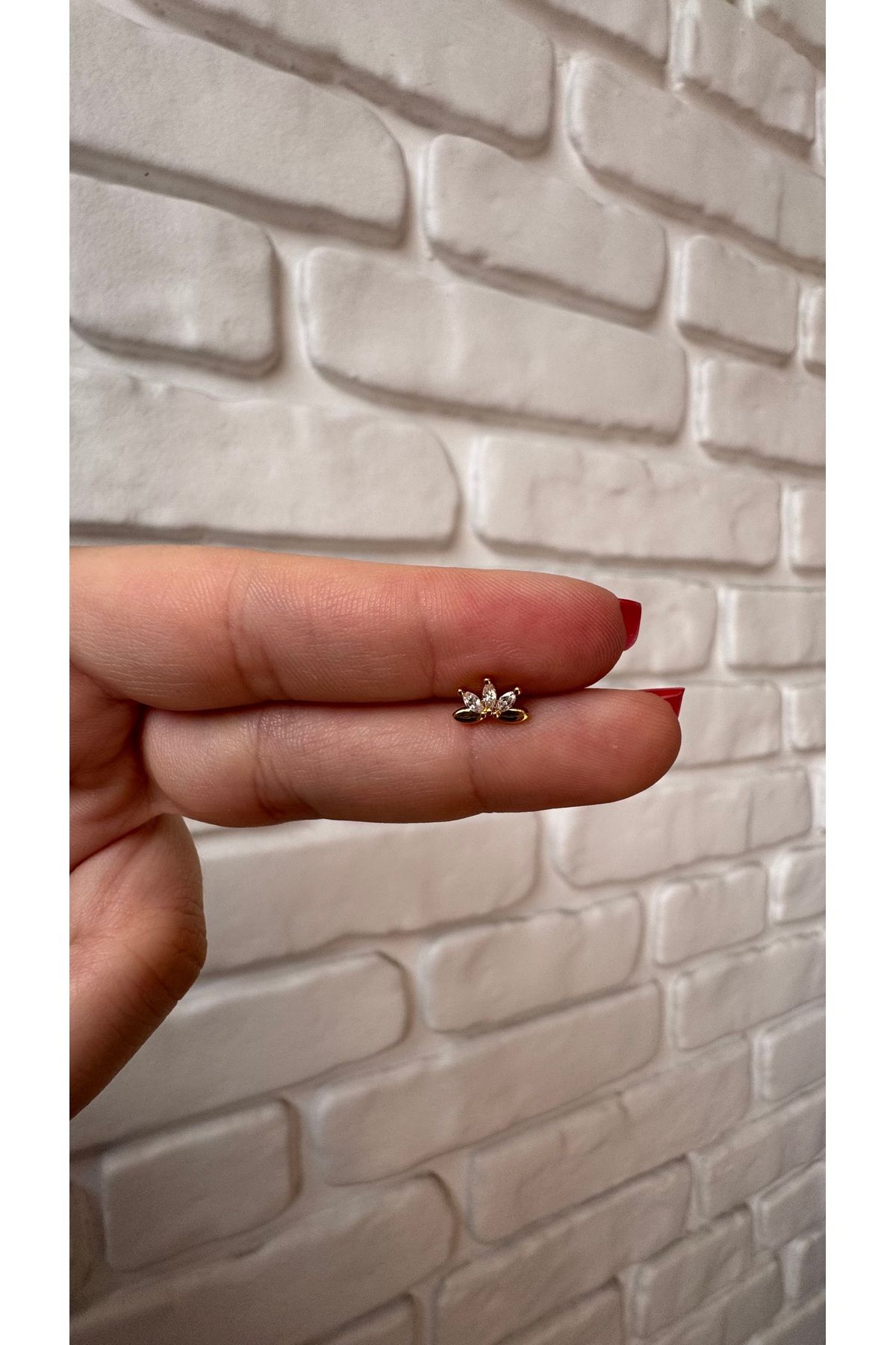 alysa jewelry Cerrahi Çelik şık zarif çiçek Piercing
