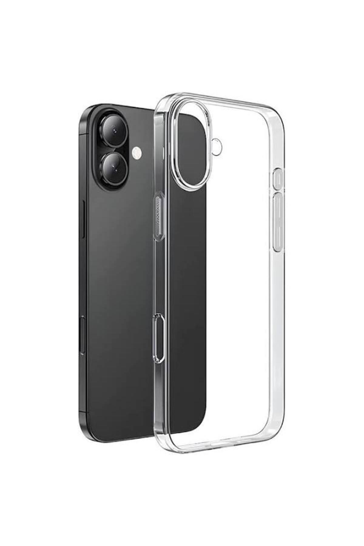 Glazef İPHONE 16 Şeffaf Kılıf Kamera Korumalı Ultra İnce Esnek Kılıf