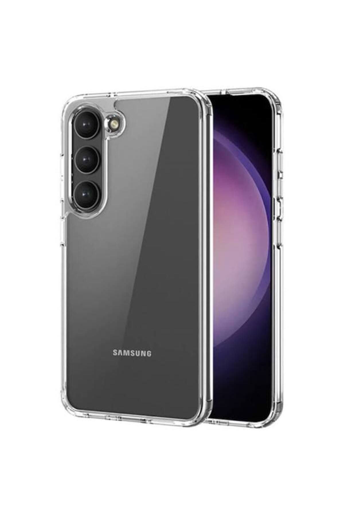 Glazef GALAXY S23 Şeffaf Kılıf Kamera Korumalı Ultra İnce Esnek Kılıf