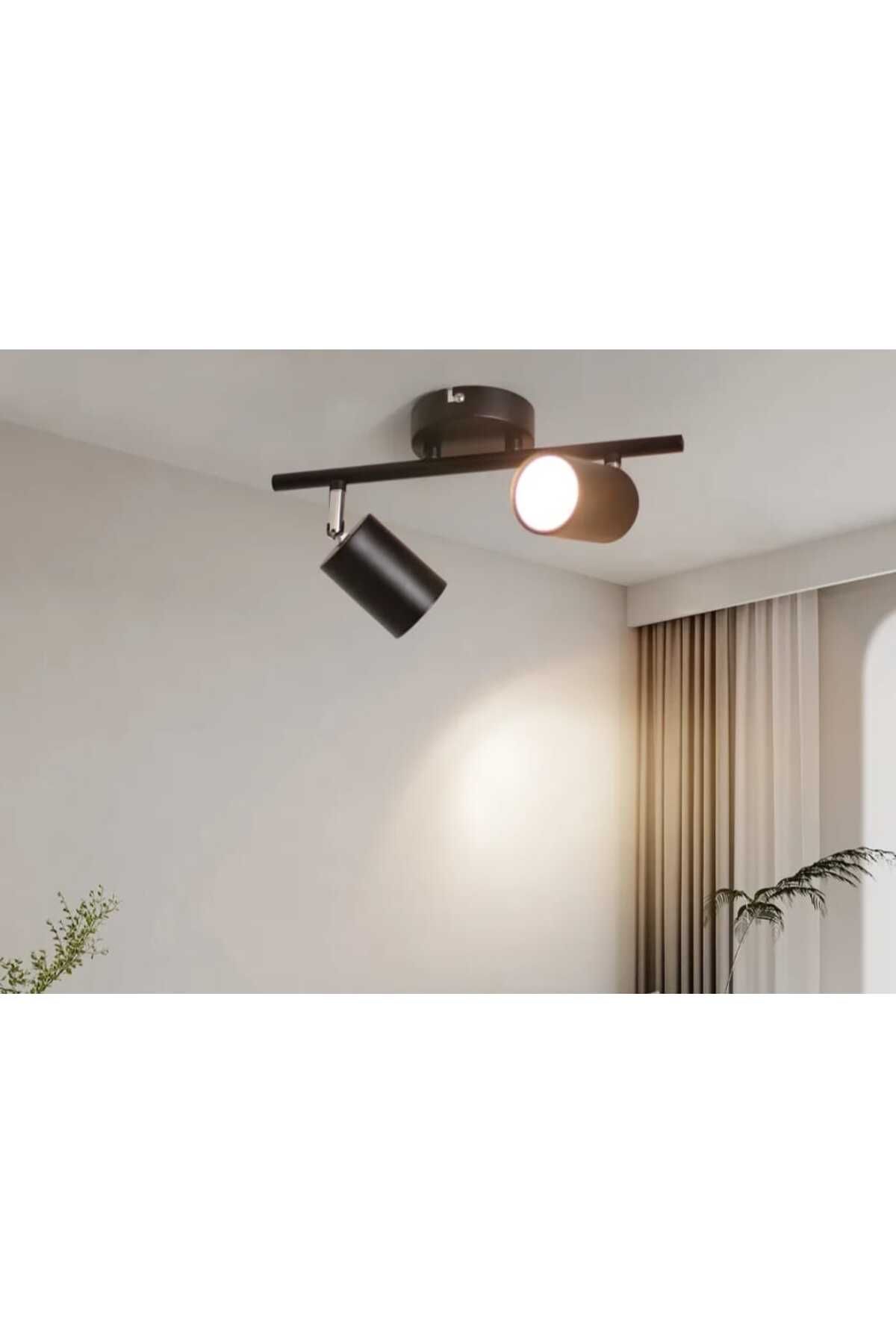 demet habek mylights MYLİGHTS AMPULLÜ İKİLİ LED SPOT APLİK AVİZE ARMATÜR HAREKLİ METAL GÜN IŞI LED AMPUL DAHİLDİR HAREK