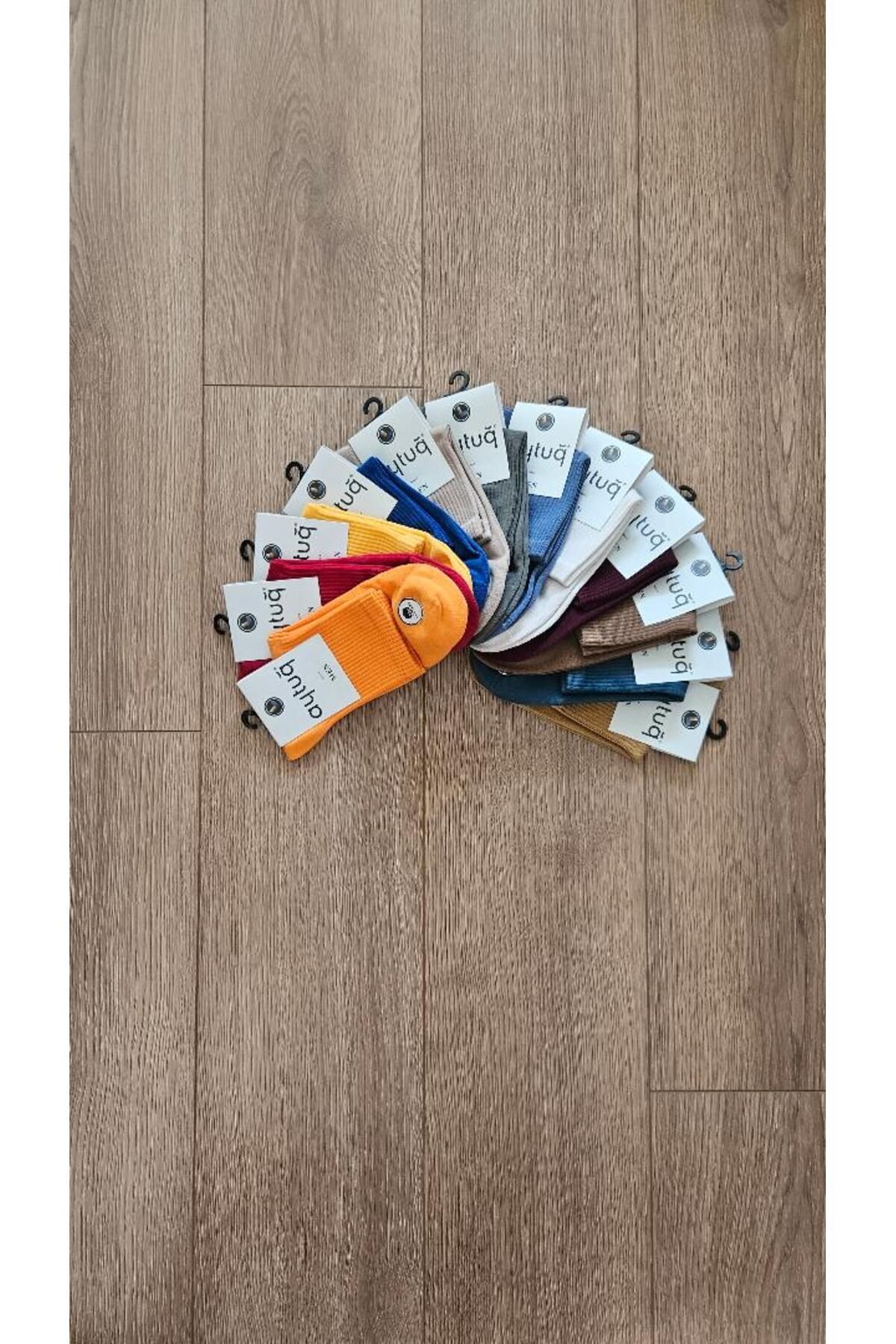 Aytuğ Aytuğ Erkek Yaz Sezonu 12 ÇİFT Pamuk-Cotton ( ÇOK RENKLİ ) Konç Çorap - 11103-12
