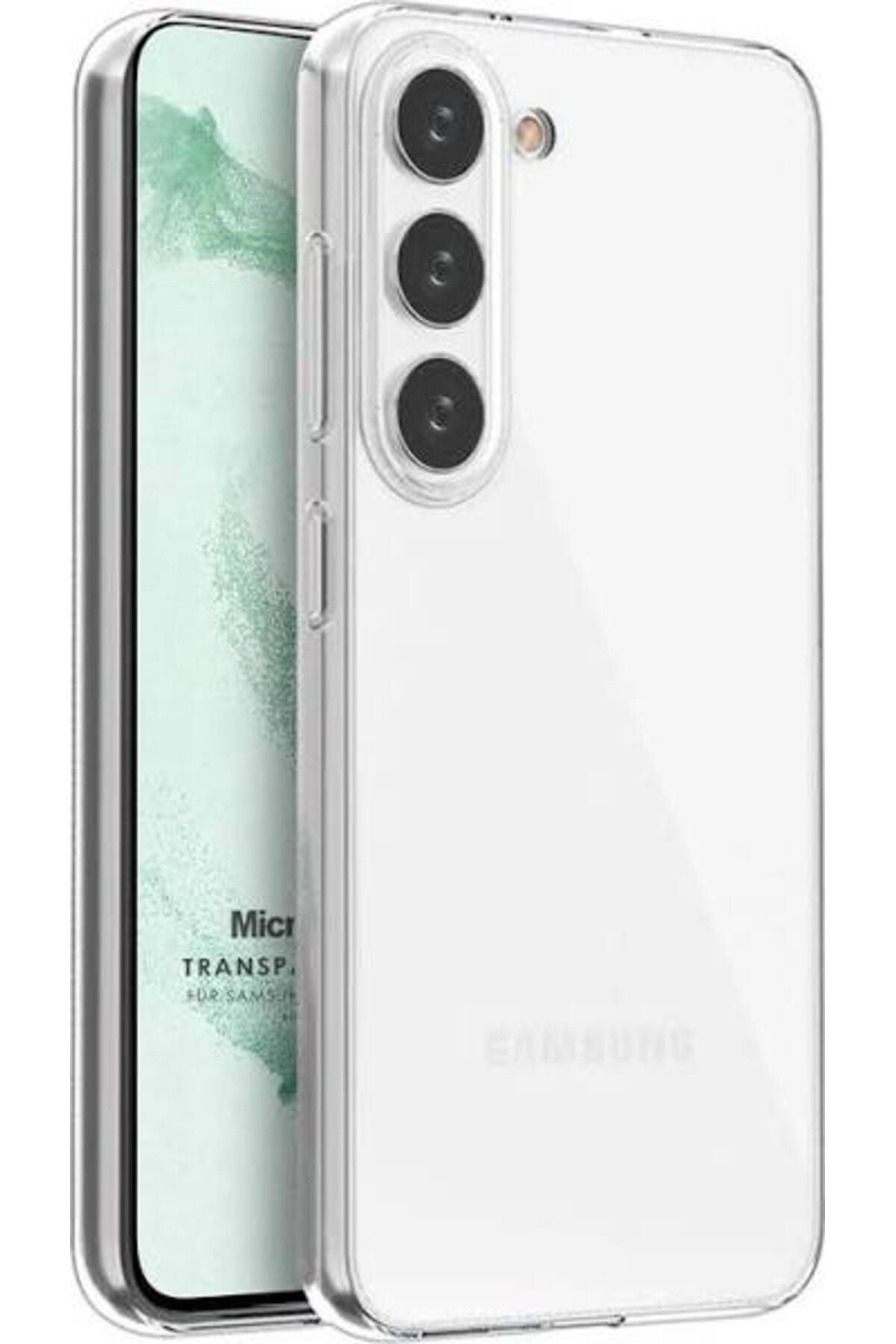 Glazef GALAXY S23 PLUS Şeffaf Kılıf Kamera Korumalı Ultra İnce Esnek Kılıf