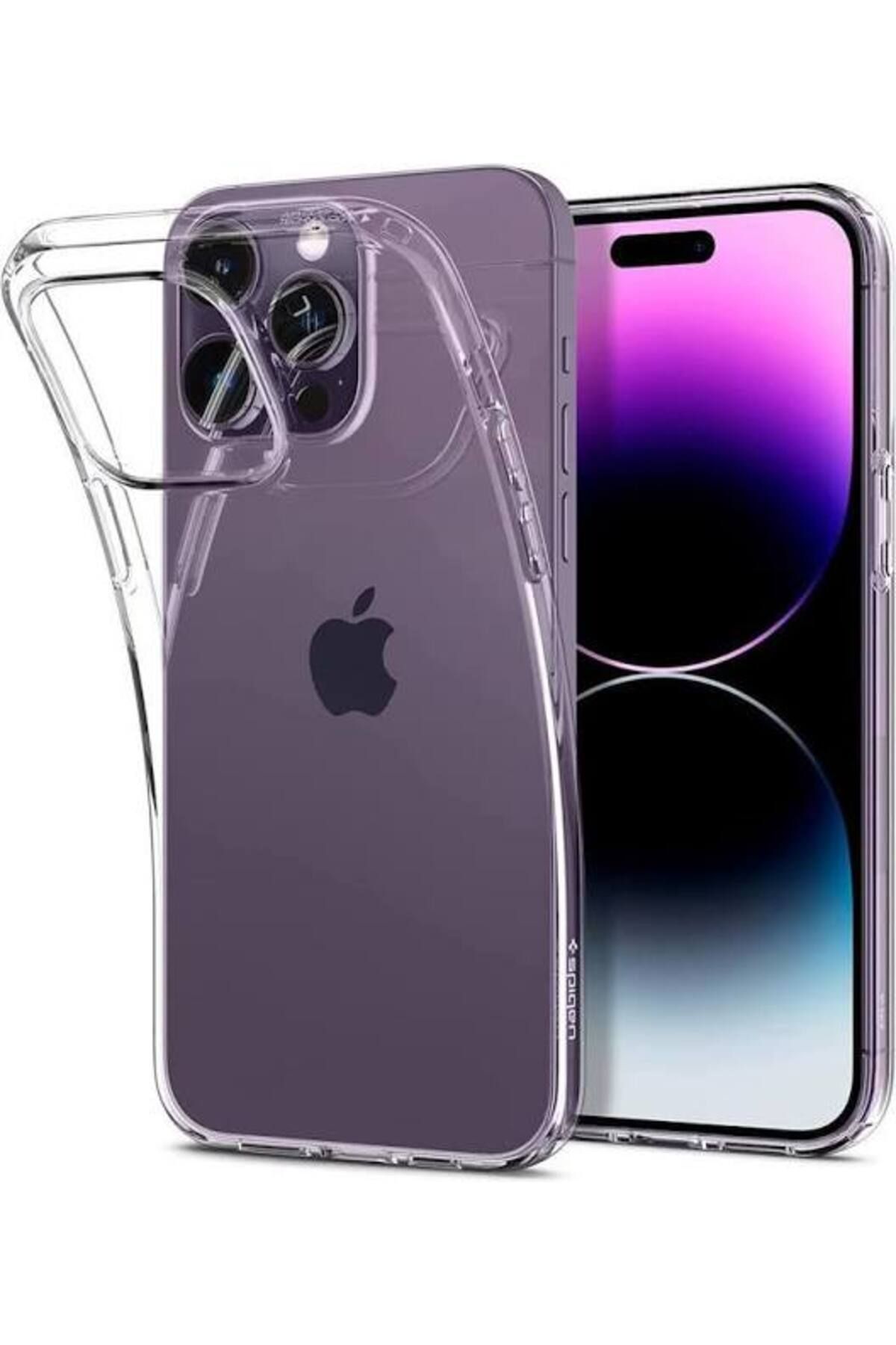 Glazef İPHONE 14 PRO Şeffaf Kılıf Kamera Korumalı Ultra İnce Esnek Kılıf