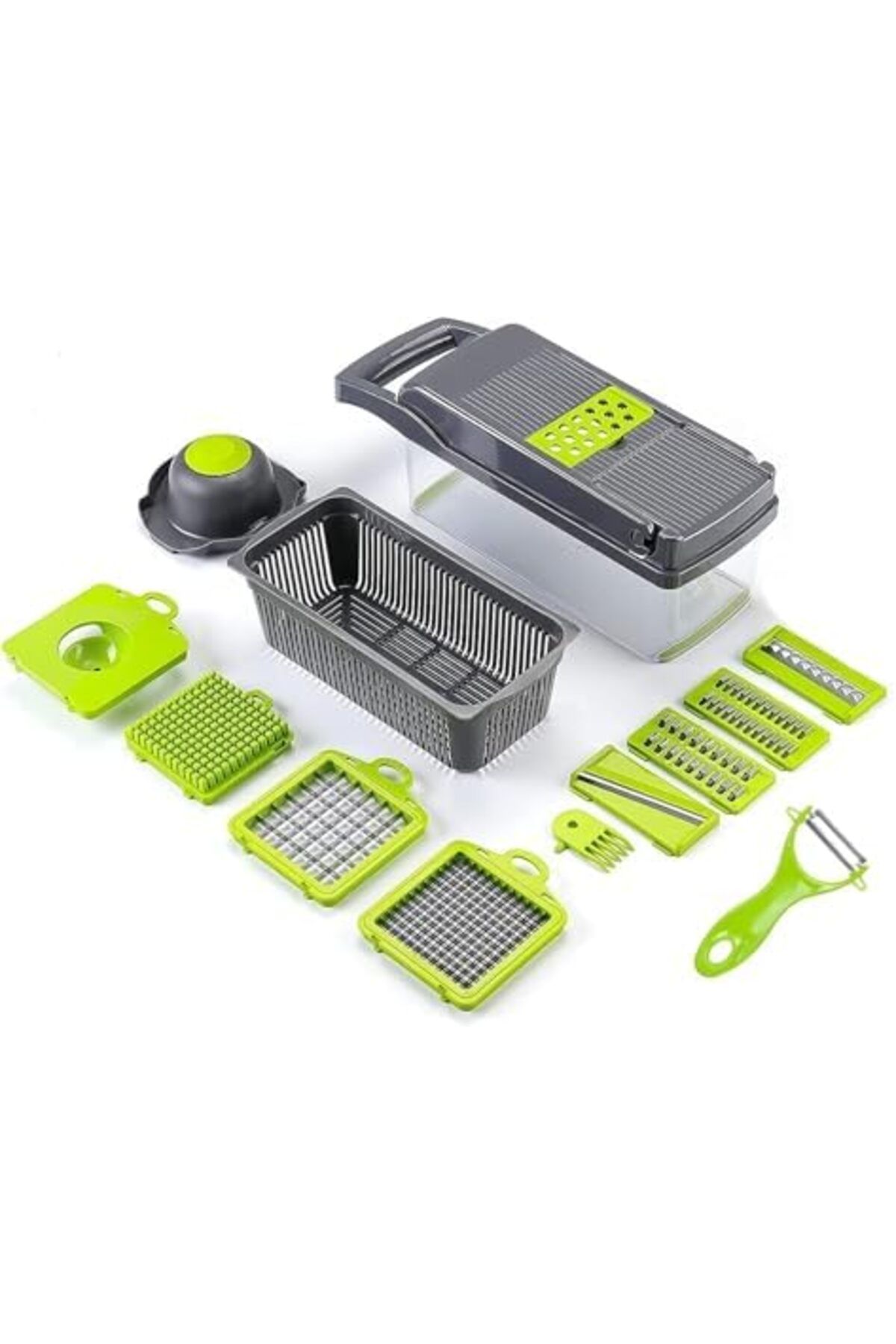 NEXIFY-Vegetable Chopper: Multifunctional All-in-One Food Slicer Dicer Cutter with Draining Baske 8